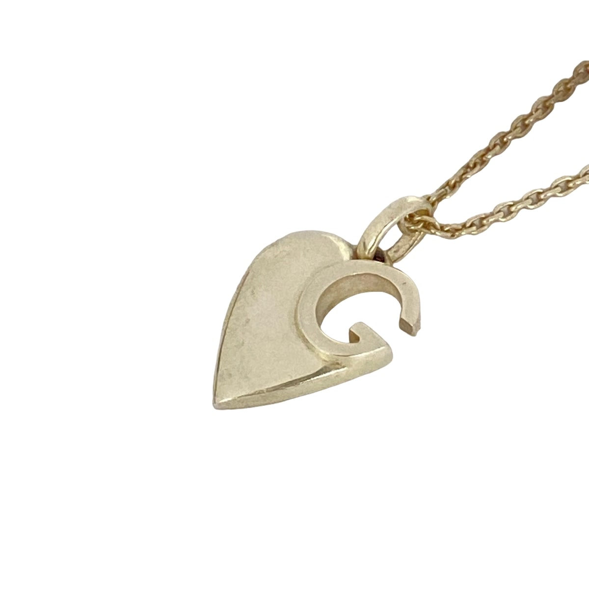 【中古】GUCCI(グッチ) ネックレス ハート シルバー