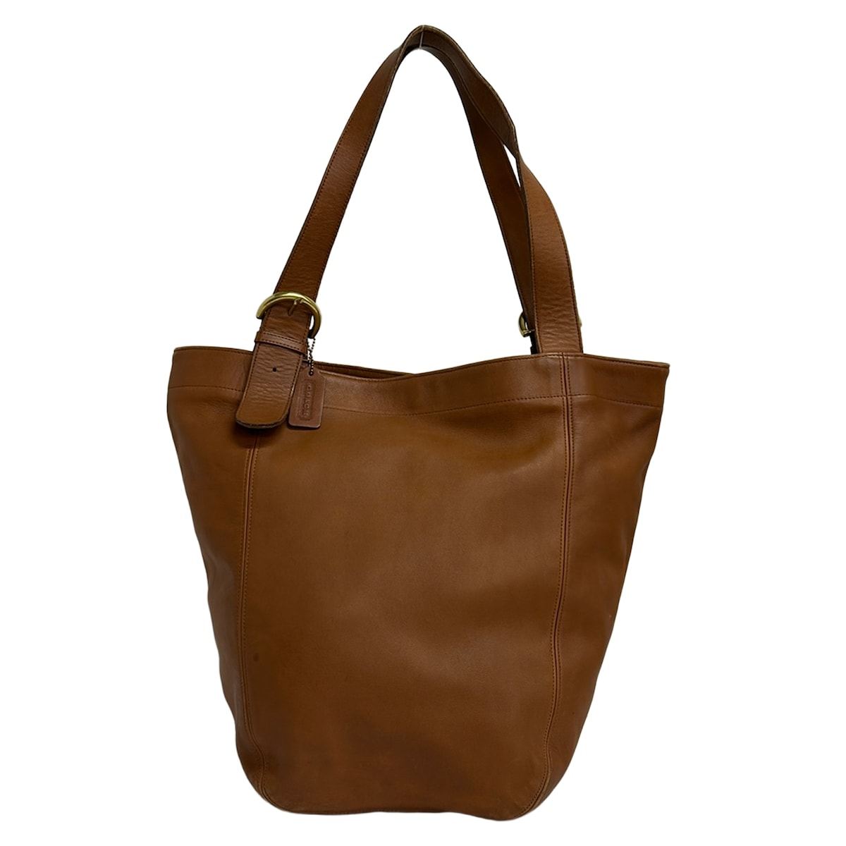 【中古】COACH(コーチ職) トートバッグ 赤銅色 なめし革