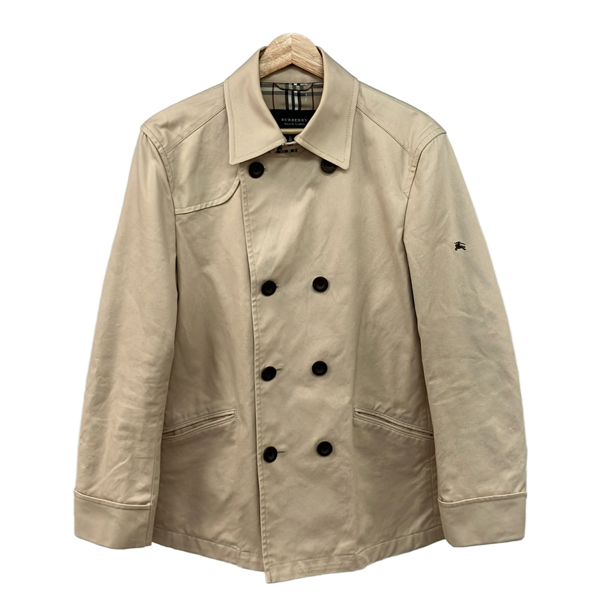 【中古】Burberry Black Label(バーバリーブラックレーベル) 厚地の外套 長袖/春/秋 ベージュ