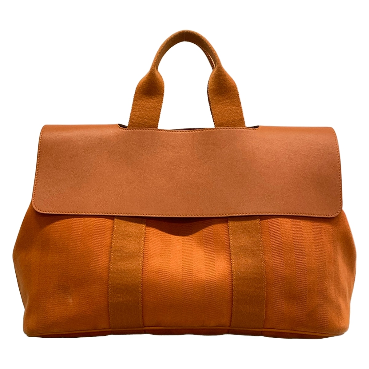 【新着】【中古】HERMES(エルメス) バルパライソMM ハンドバッグ オレンジ レザー