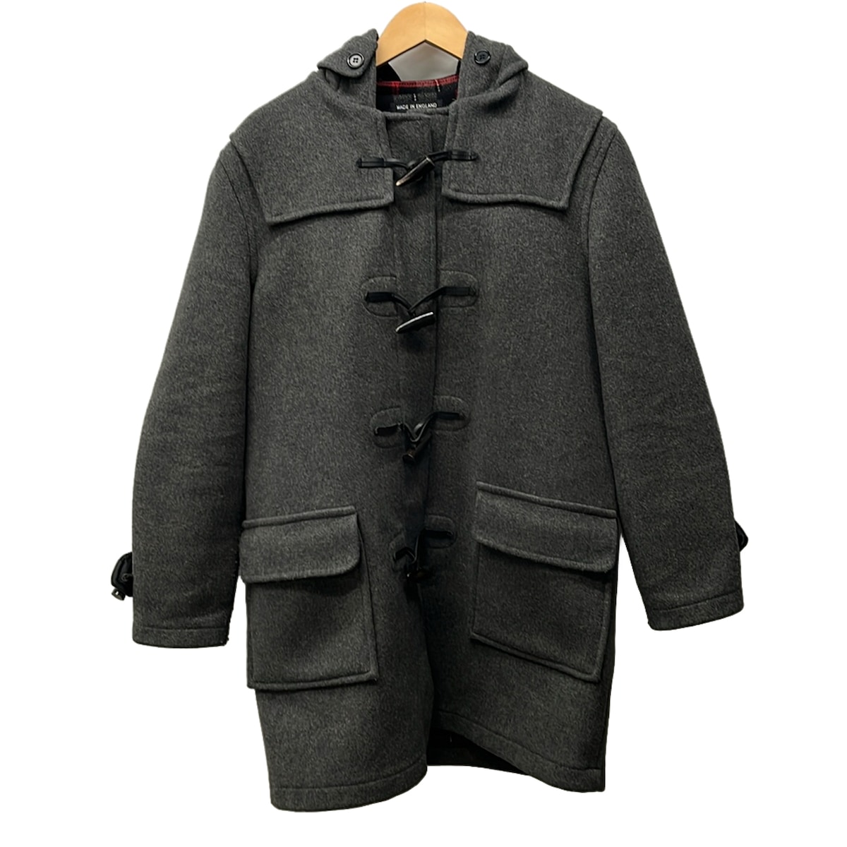 【中古】gloverall(グローバーオール) ダッフルコート 長袖/冬 まっ黒い薄墨色 コート・ジャケット-メンズファッション