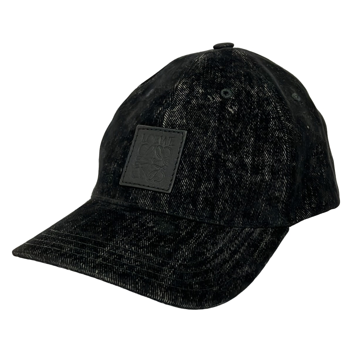 【中古】LOEWE(ロエベ) 継ぎ切れ 旗がしら 旗がしら 黒 綿織物、なめし革