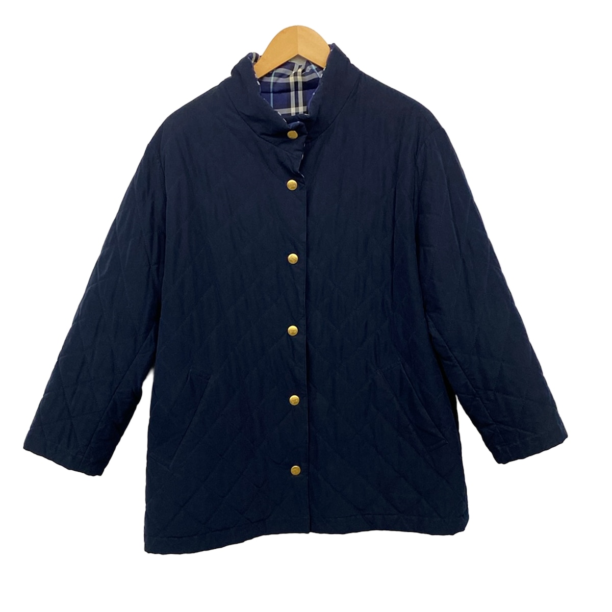 【中古】Burberry(バーバリーズ) コート 長袖/キルティング/秋/冬 ダークネイビー