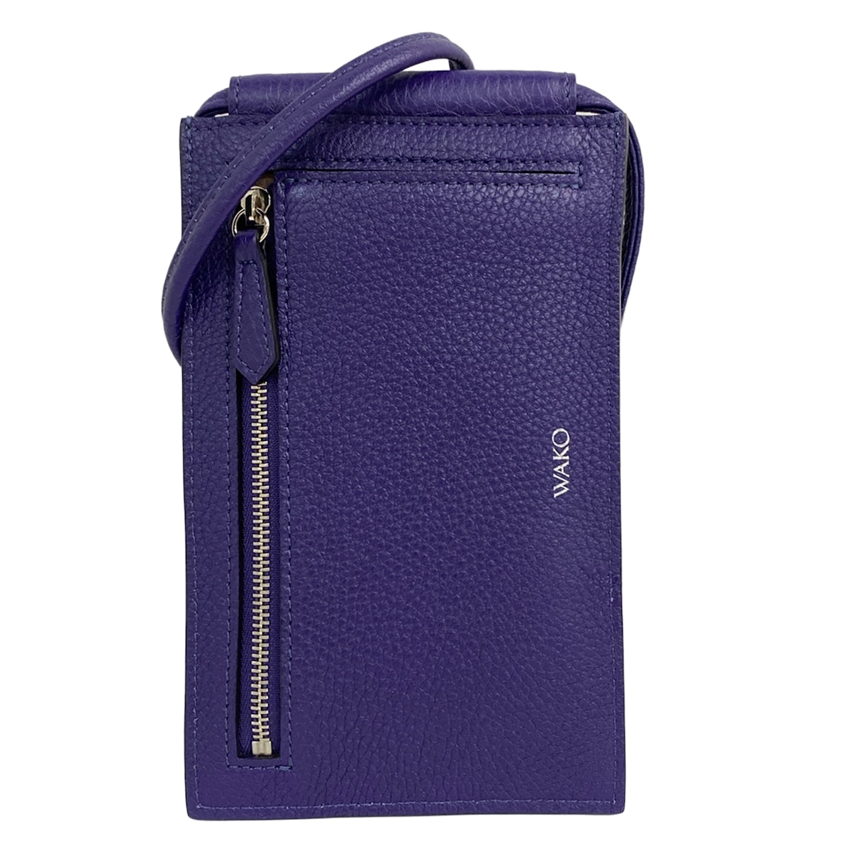 【新着】【中古】WAKO(ワコー) ショルダーバッグ スマホポシェット パープル レザー