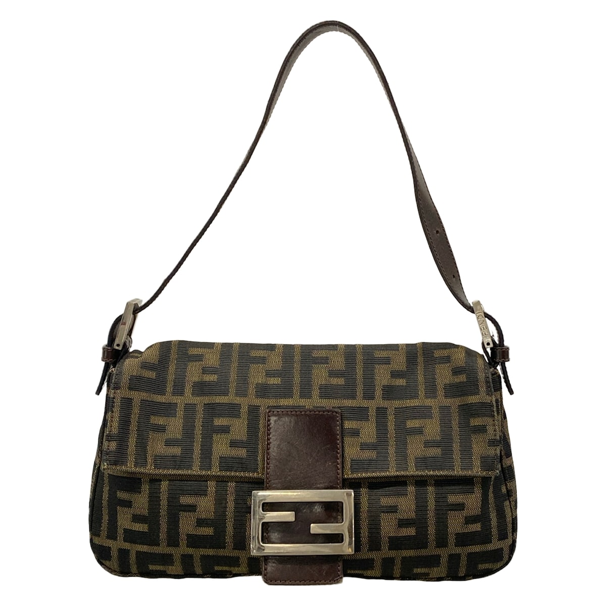 【新着】【中古】FENDI(フェンディ) マンマバケット ショルダーバッグ ベージュ×黒