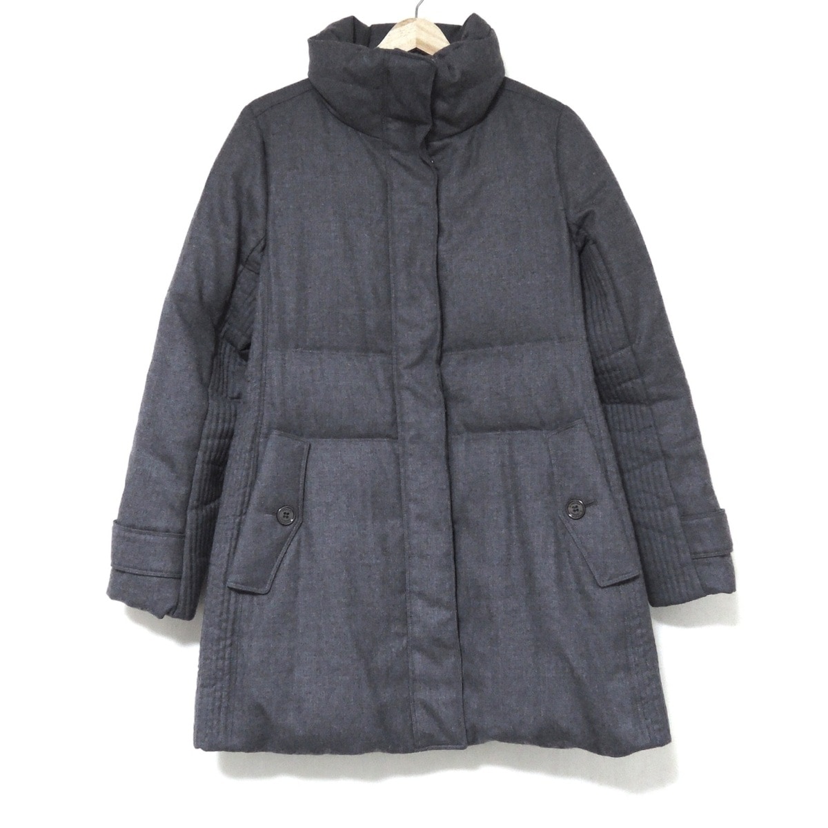 【中古】Burberry LONDON(バーバリーロンドン) 落ちこむ厚地の外套 長袖/冬 うす暗い薄墨色