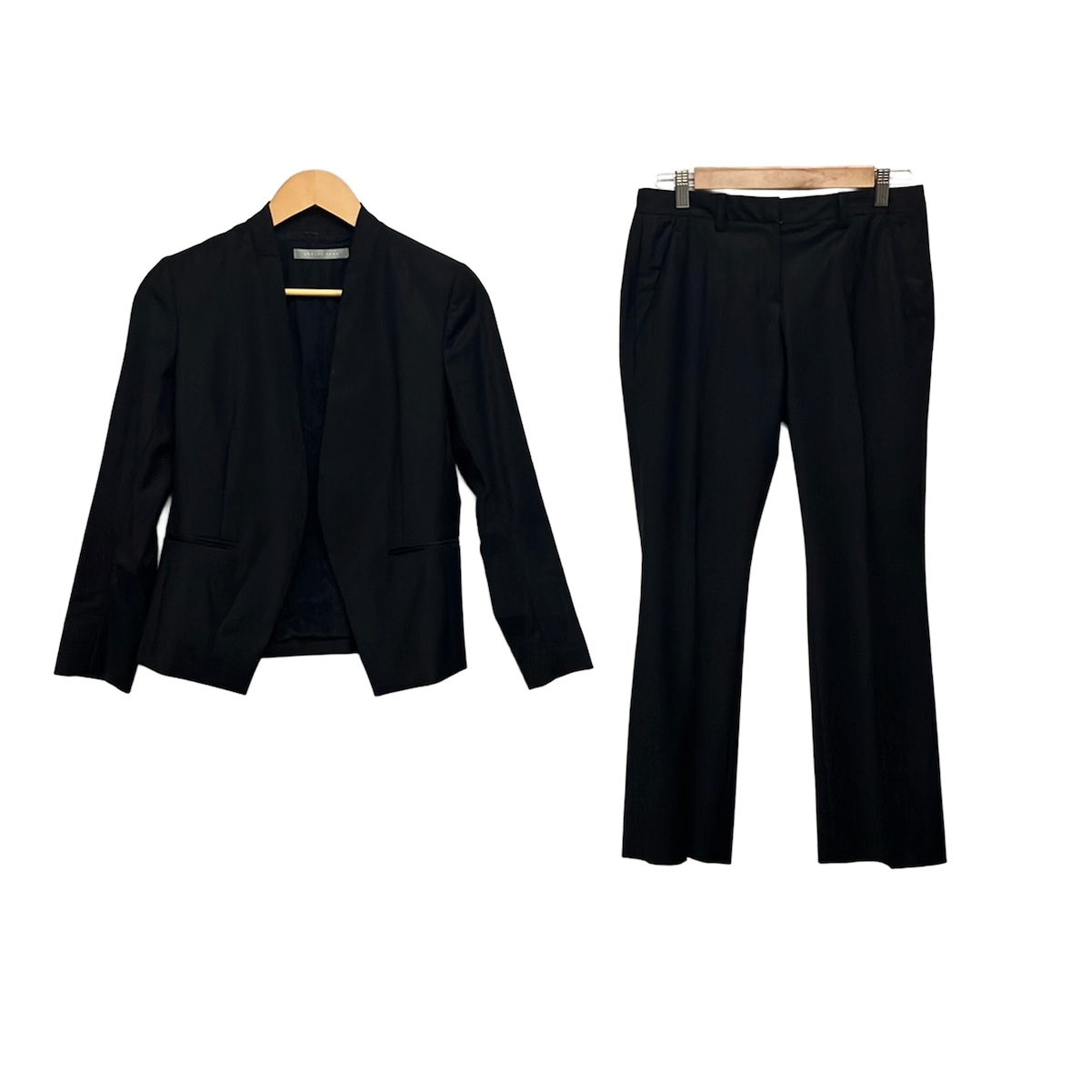 【中古】theory luxe(セオリーリュクス) レディースパンツスーツ 肩パッド ダークネイビー