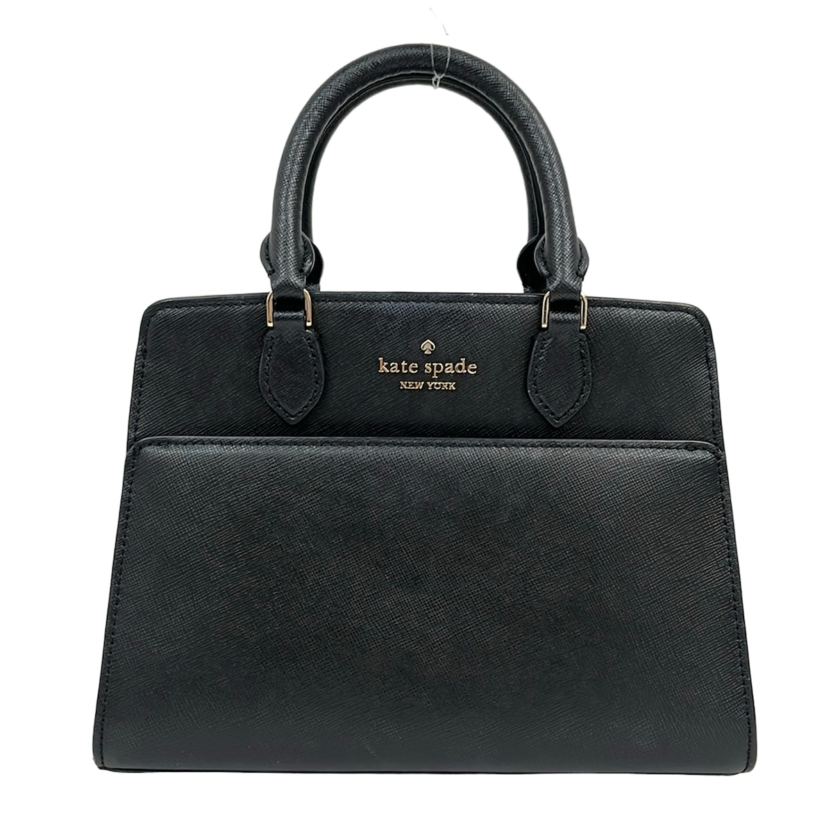 【中古】Kate spade(ケイトスペード) マディソン スモール サッチェル ハンドバック 黒 なめし革