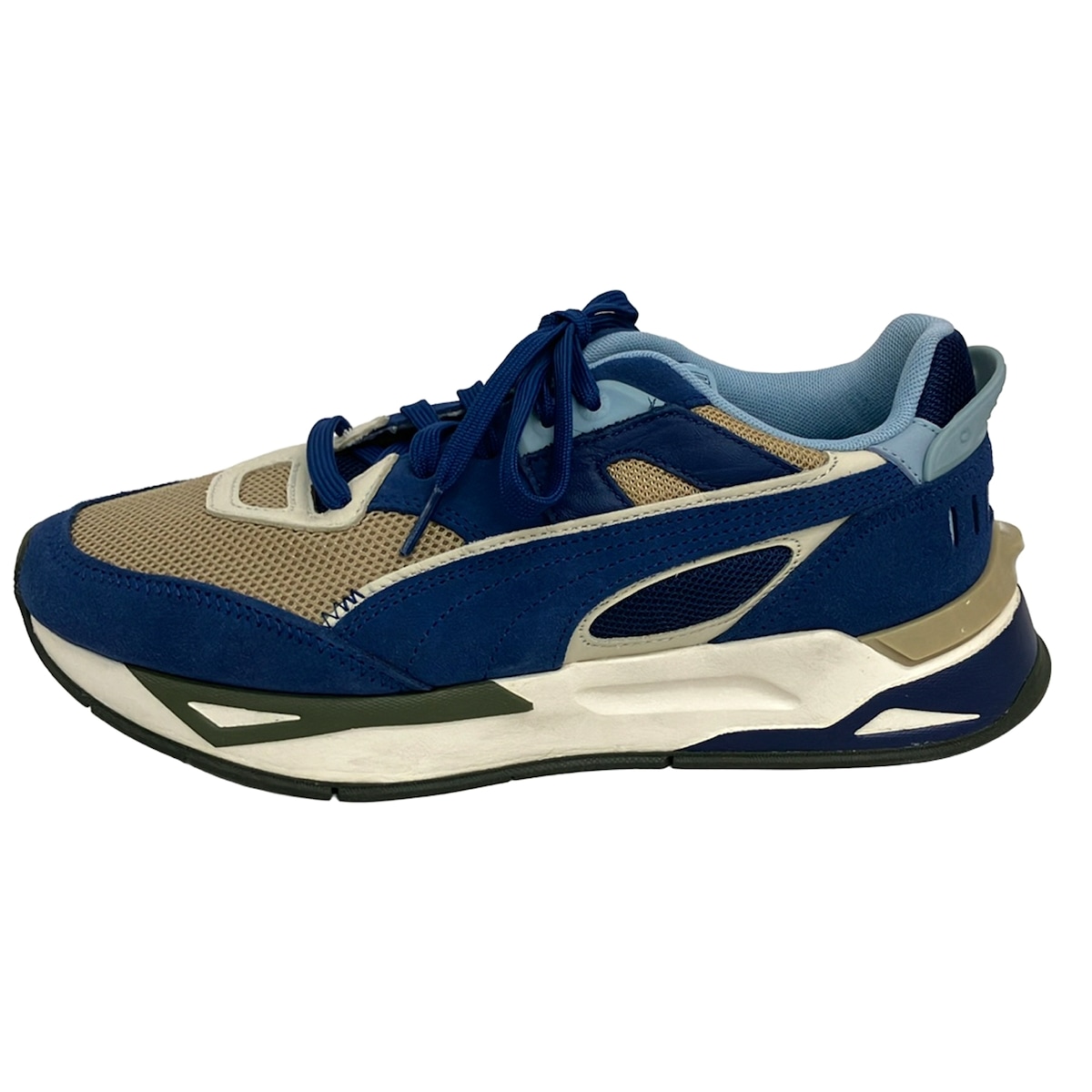 【中古】MAISON KITSUNE(メゾンキツネ) スニーカー PUMA共同研究 米国海軍×ベージュ×マルチ なめし革