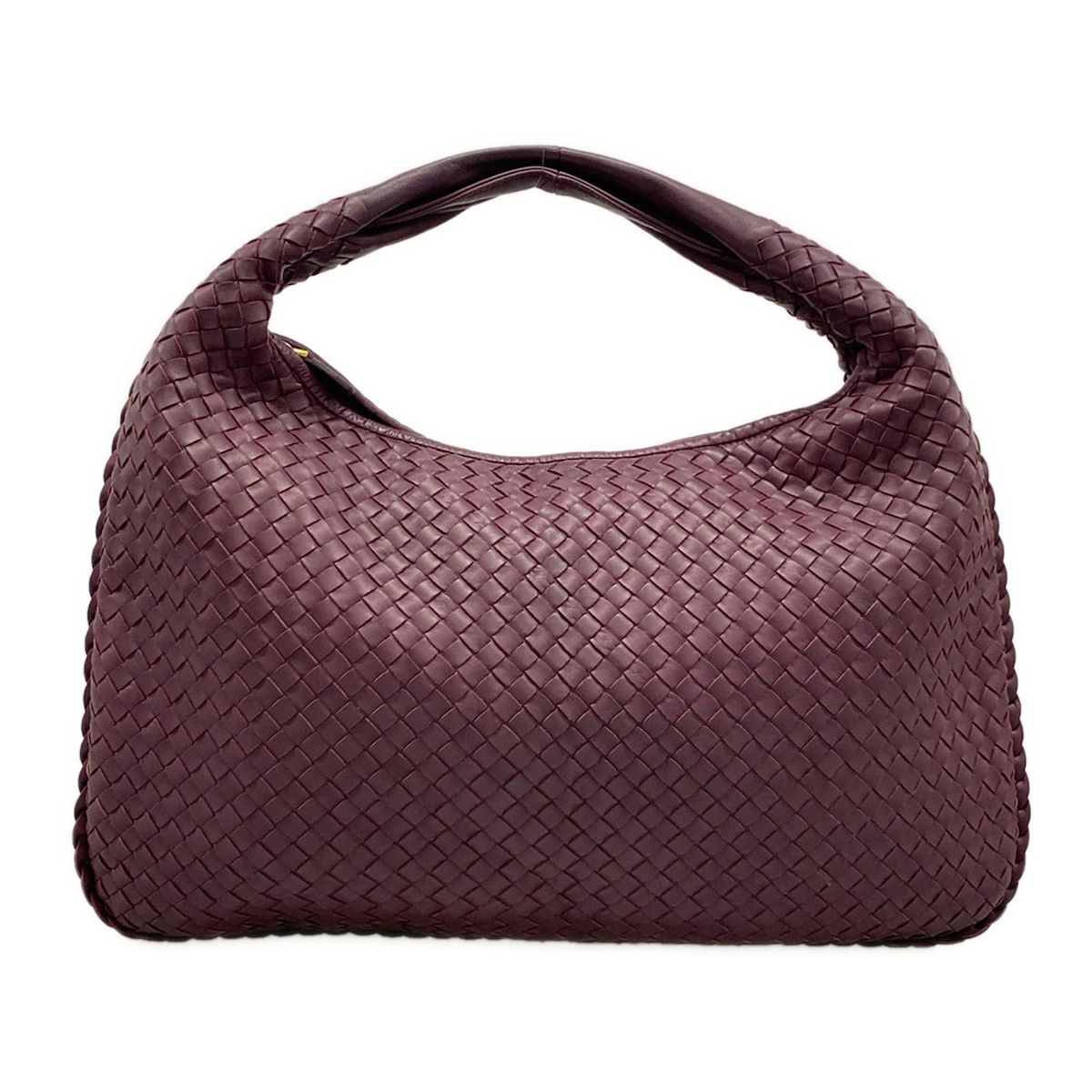 【中古】BOTTEGA VENETA(ボッテガヴェネタ) ミディアムヴェネタバッグ ショルダーバッグ ボルドーワイン なめし革