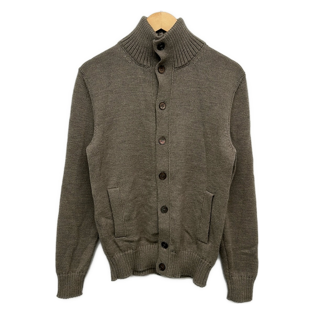 【中古】ZANONE(ザノーネ) ジレー 長袖 薄墨色ベージュ