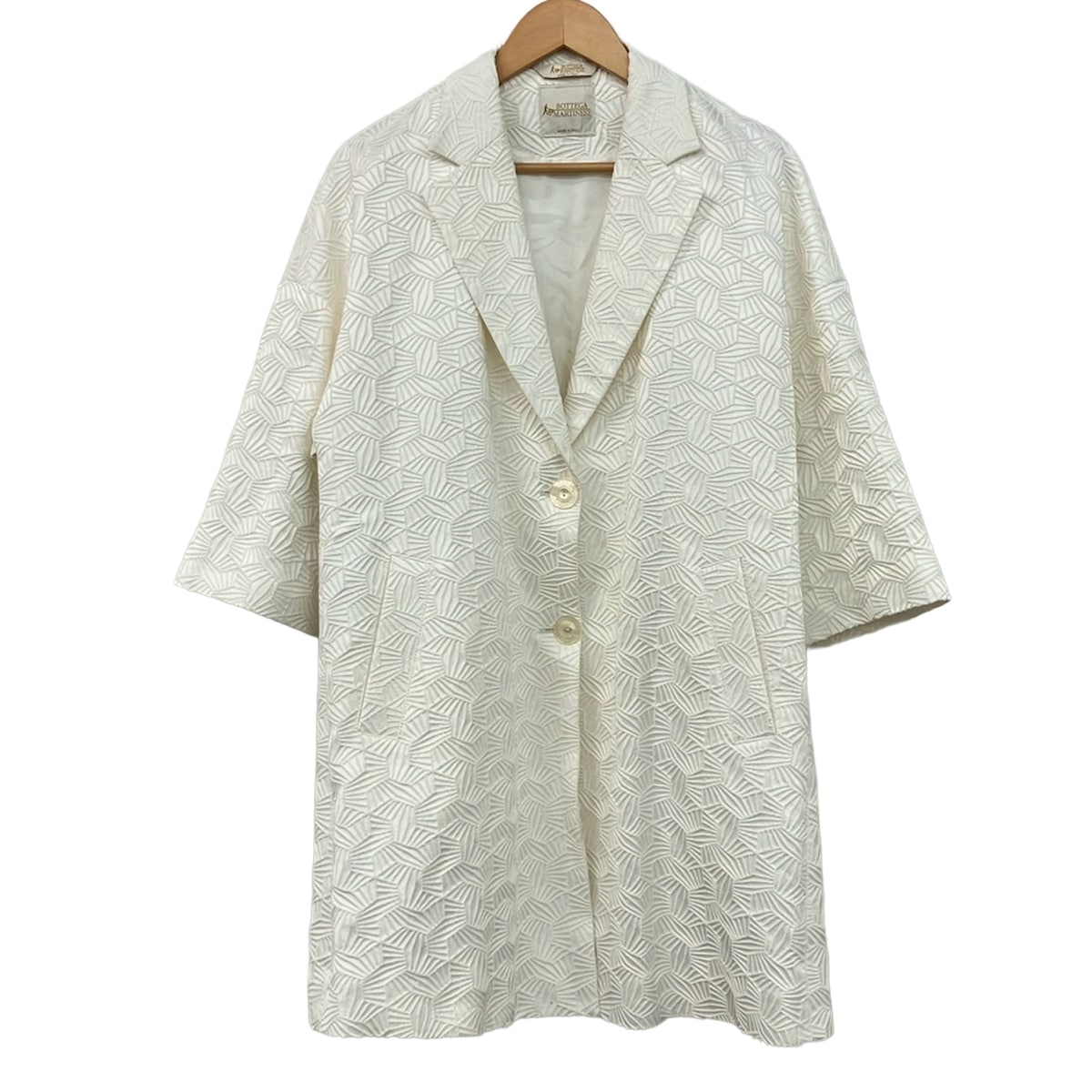【新着】【中古】BOTTEGA MARTINESE(ボッテガマルティネーゼ) 厚地の外套 七分袖/秋/冬 象牙色