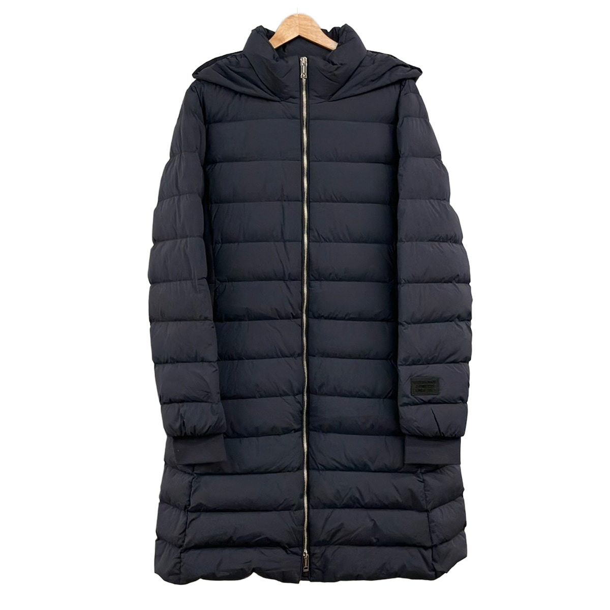 【中古】BURBERRY LONDON ENGLAND(バーバリーロンドンイングランド) 落ち込む厚地の外套 長袖/ジップアップ/冬 ダークネイビー