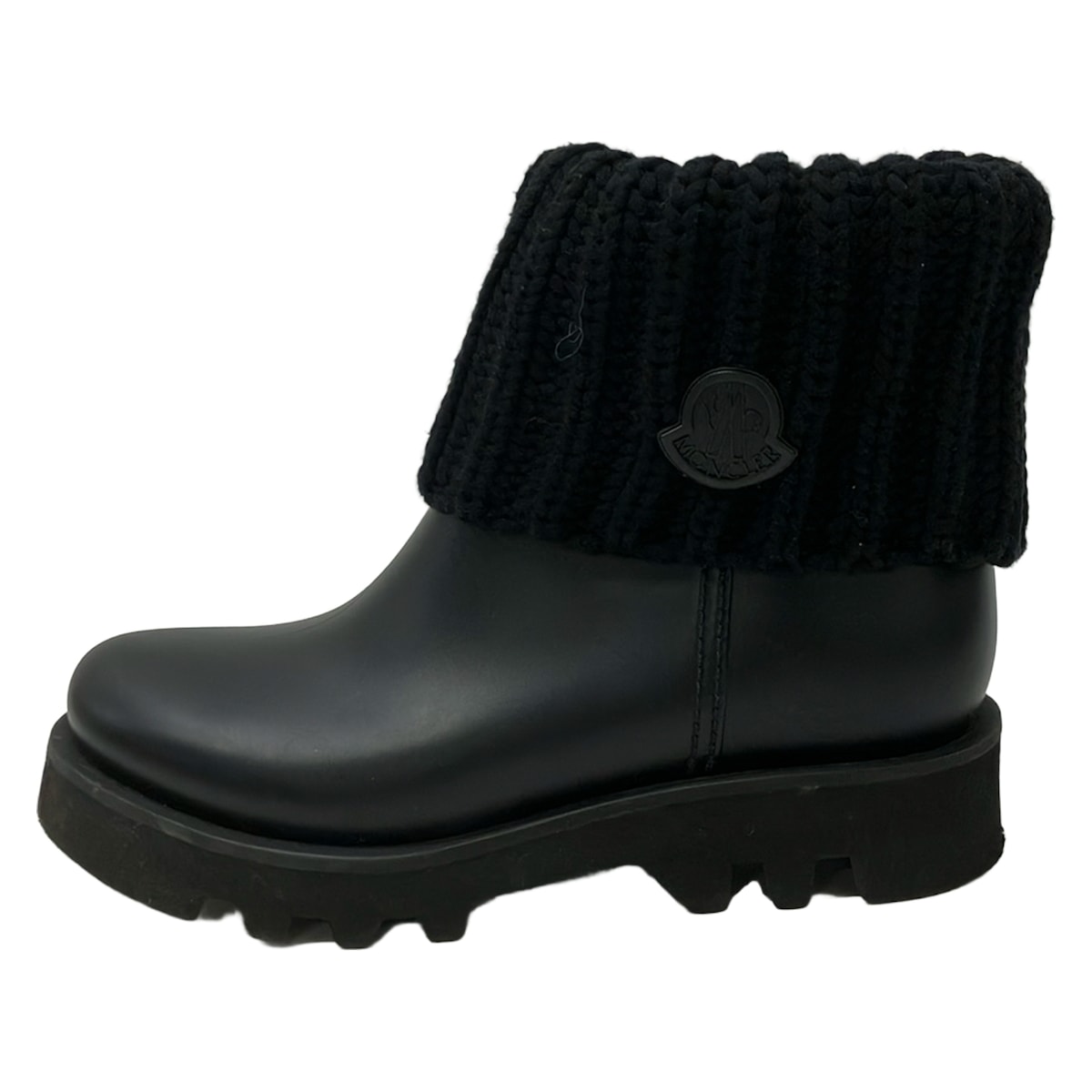 【中古】MONCLER(モンク軌跡) レインブーツ インソール取りはらい可 黒