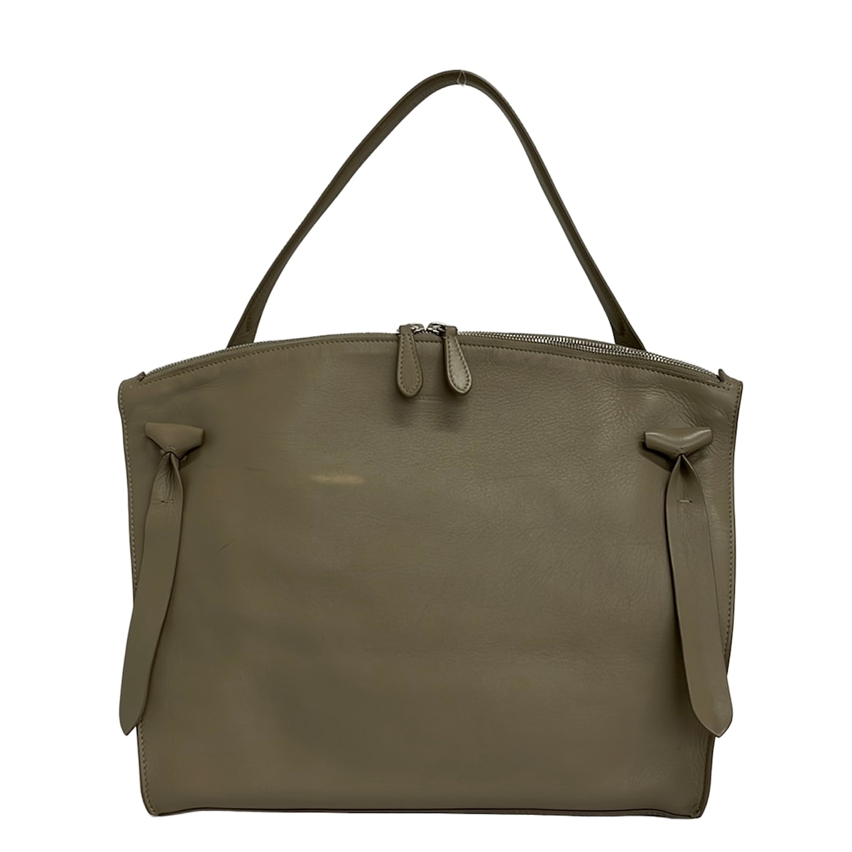 【中古】JILSANDER(ジルサンダー) ショルダーバッグ 薄墨色ベージュ なめし革