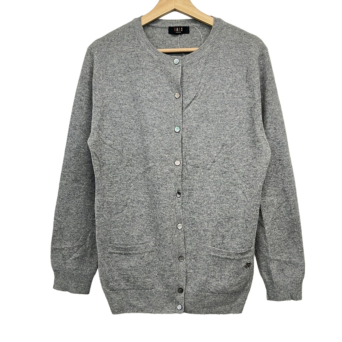 【中古】DAKS(ダックス) ジレー 長袖/カシミール 薄墨色