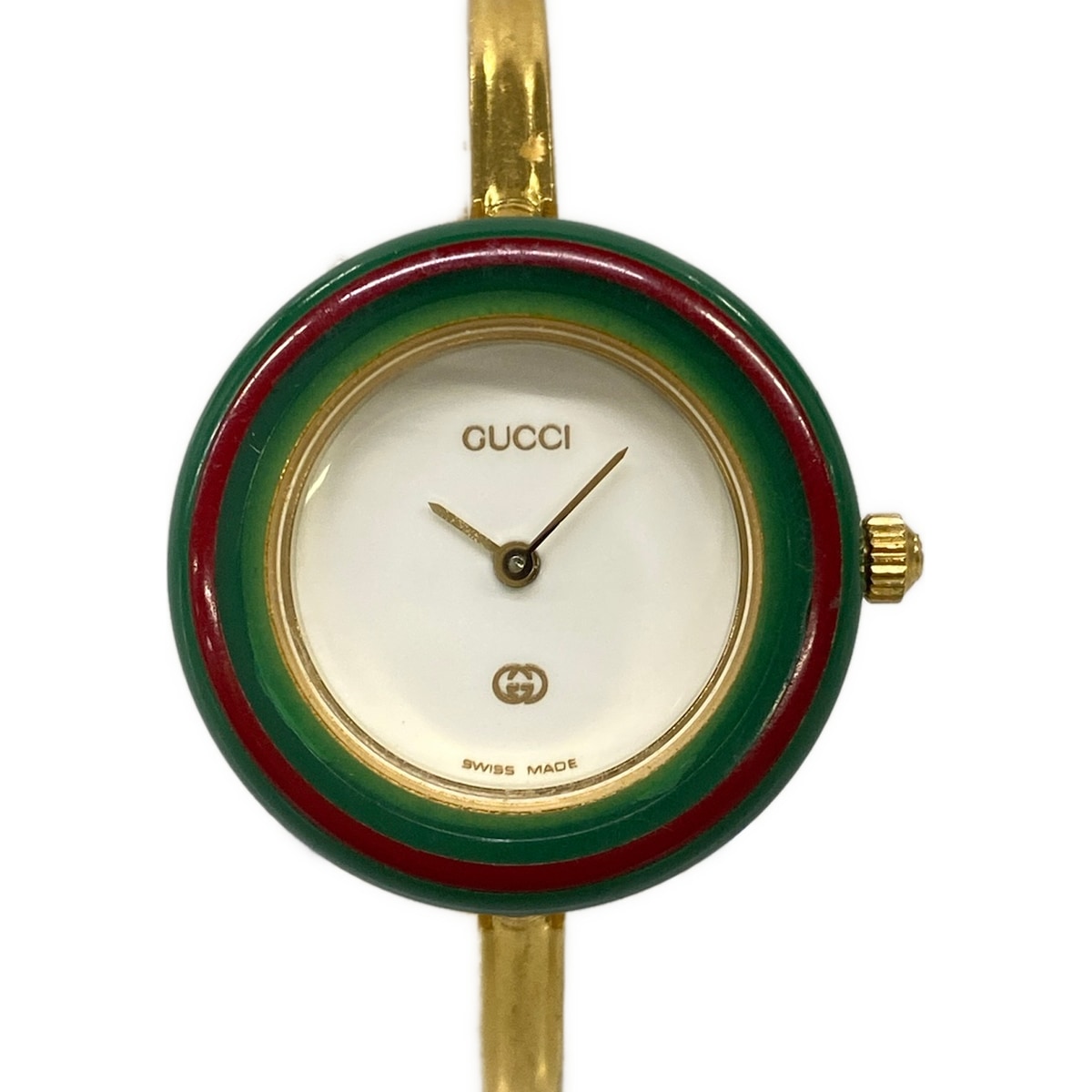 【中古】GUCCI(グッチ) ベゼルウォッチ ウォッチ 白