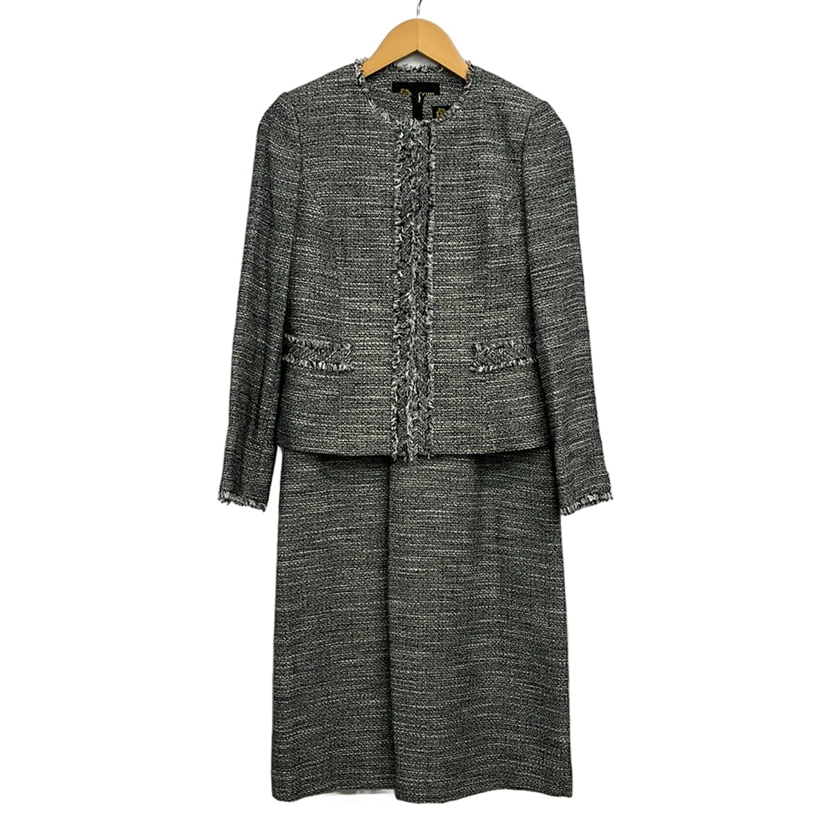 【中古】Tokyo Soir(トウキョウソワール) 衣装背広 ツィード/肩パッド 黒×白