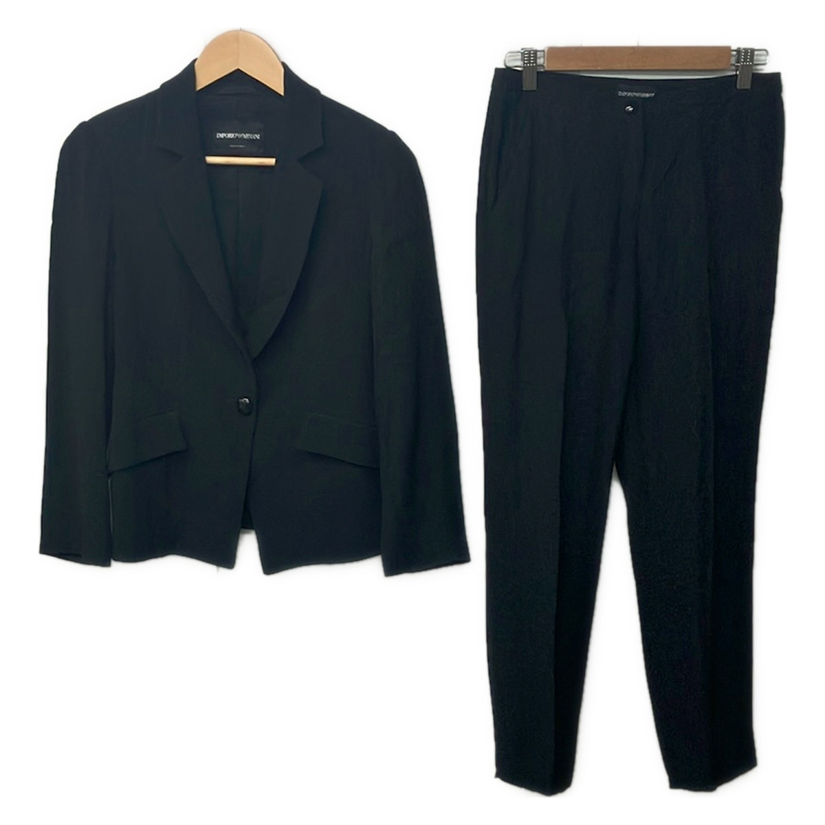 【中古】EMPORIOARMANI(エンポリオアルマーニ) レディースパンツスーツ 黒