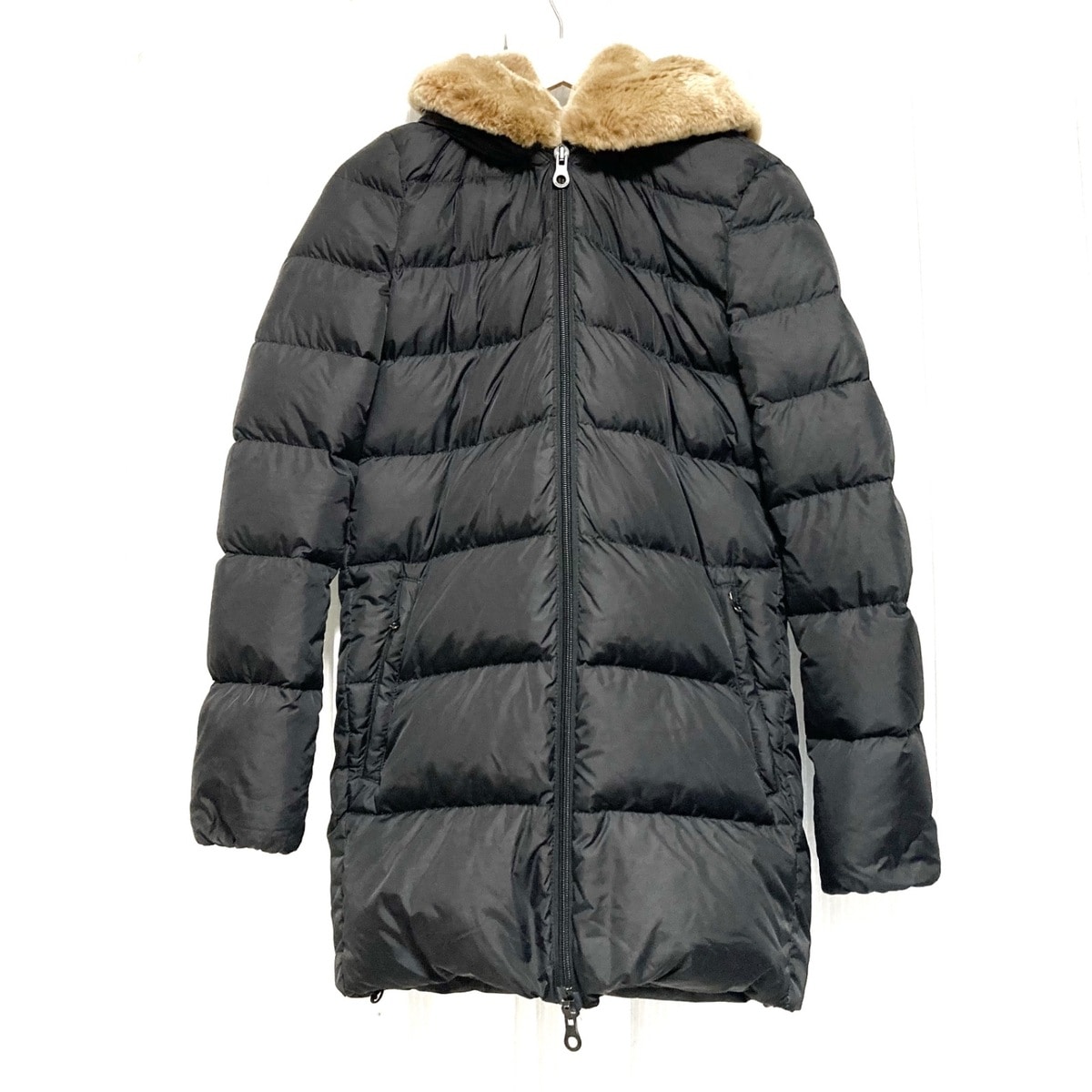 【中古】DUVETICA(デュベティカ) CARYSDUE ダウンコート 長袖/ファー/冬 黒×ブラウン|ブランディア 店