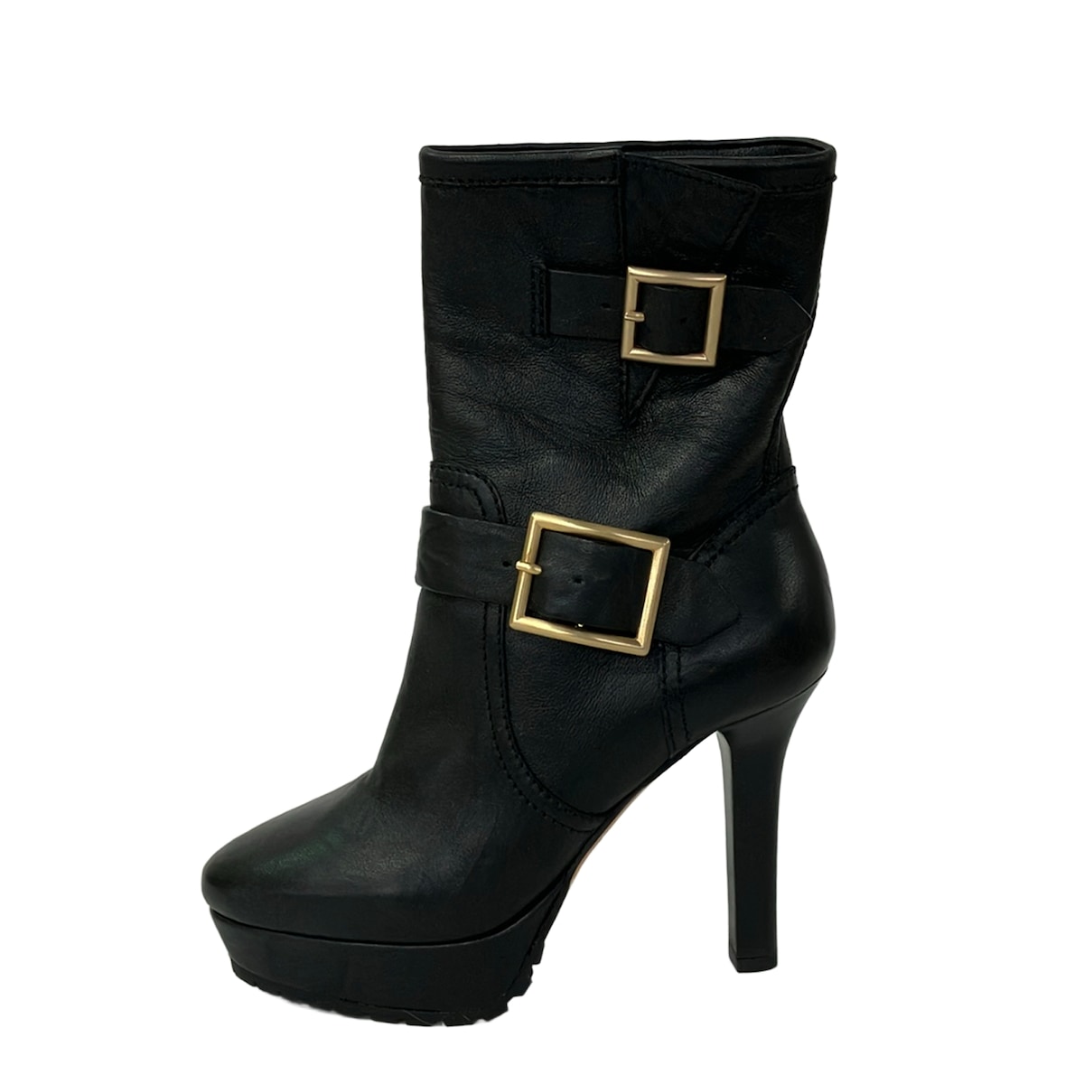 【中古】JIMMY CHOO(ジミーチュウ) 遊撃手ブーツ 黒 なめし革