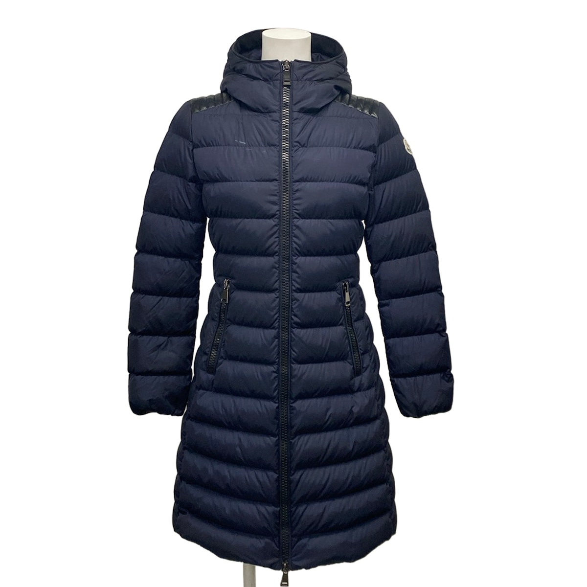 【中古】MONCLER(モンク線路) TALEVE(タレヴ) 落ちこむ厚地の外套 長袖/冬 ダークネイビー 綿織物、落ちこむ