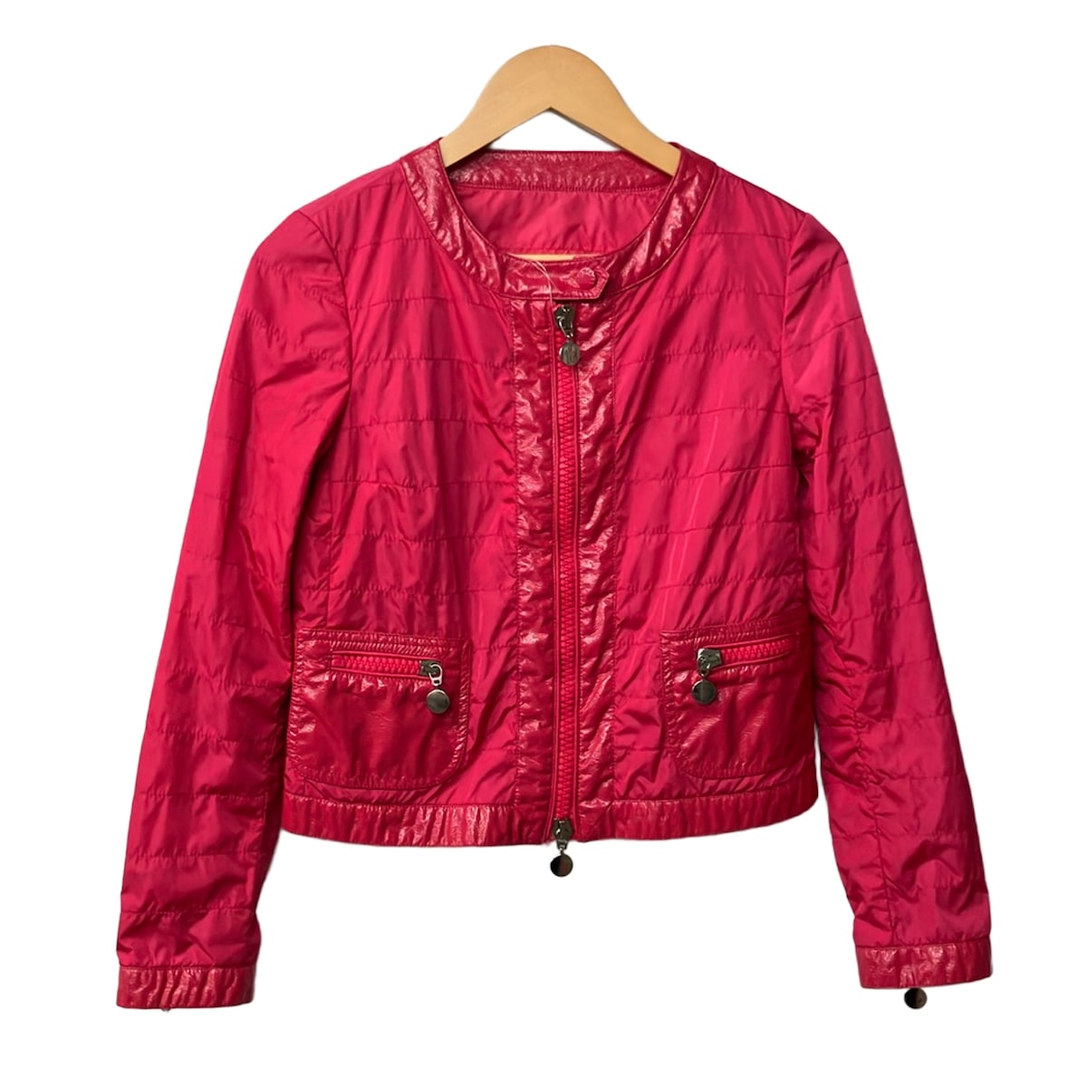 【中古】MONCLER(モンク軌跡) MARFISA 上衣 長袖/ジップアップ/春/秋 さくら色