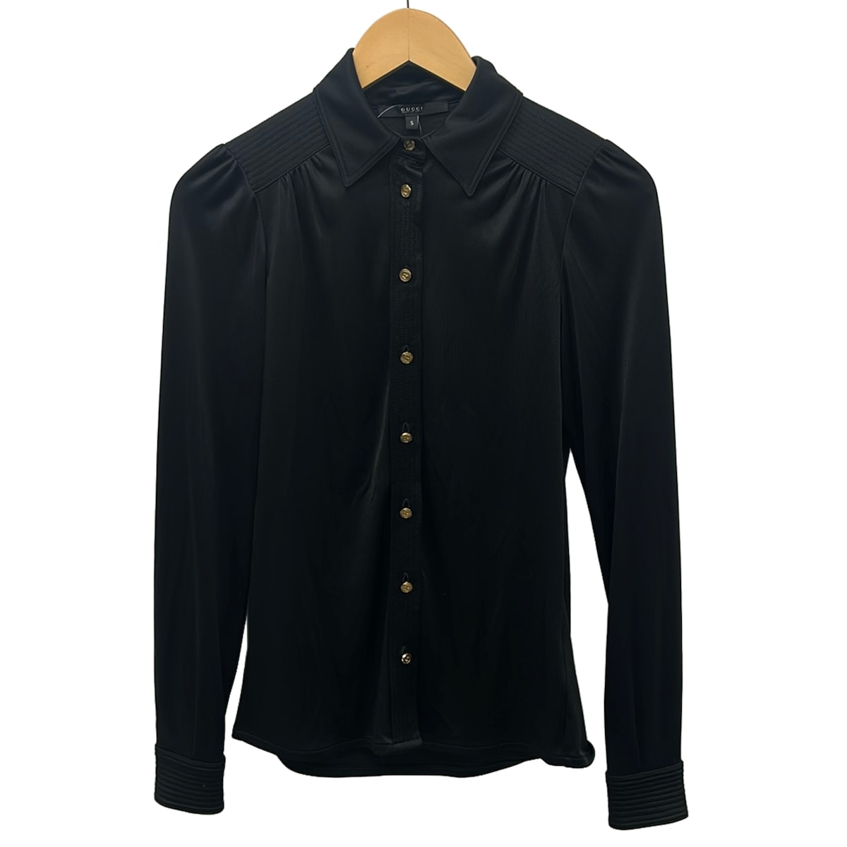 【中古】GUCCI(グッチ) 長袖プルオーバートップ 黒