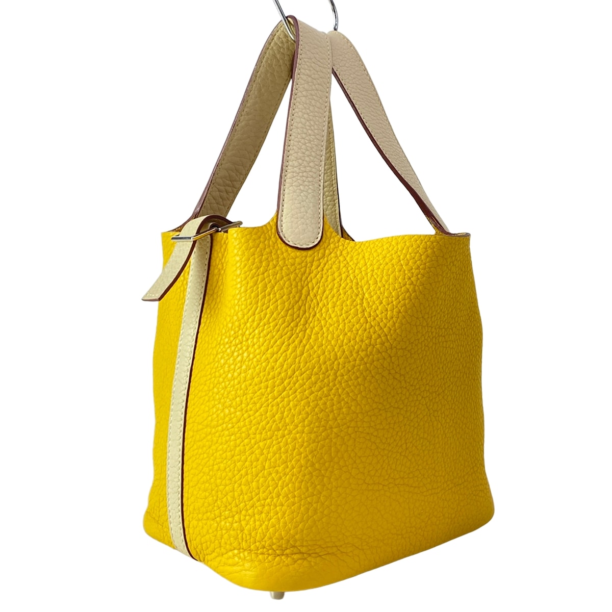 【中古】HERMES(エルメス) ピコタンPM ハンドバック バイ色合い/しろがね色金具 お日さま×パルシュマン