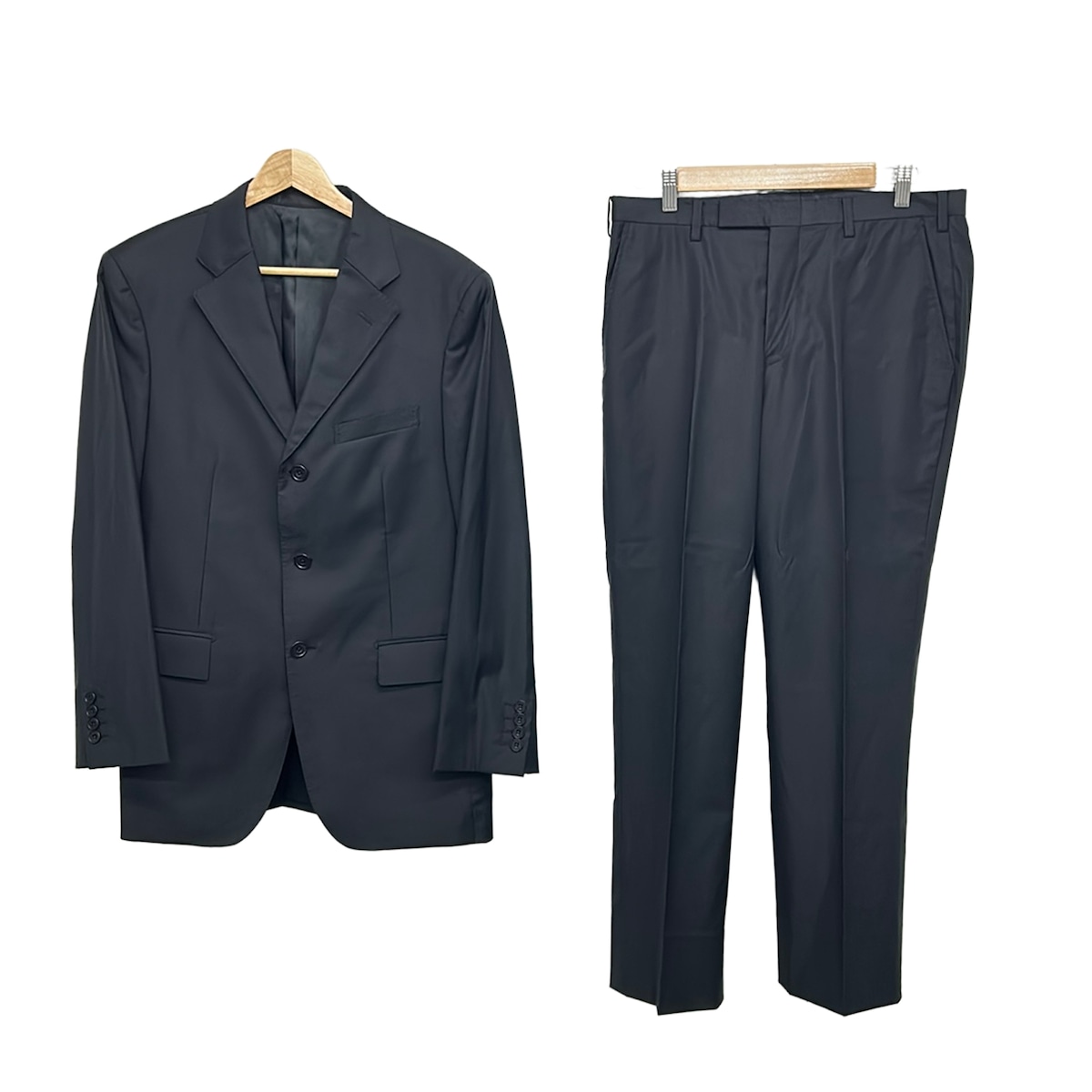 【中古】Burberry Black Label(バーバリーブラックレーベル) シングル背広 黒