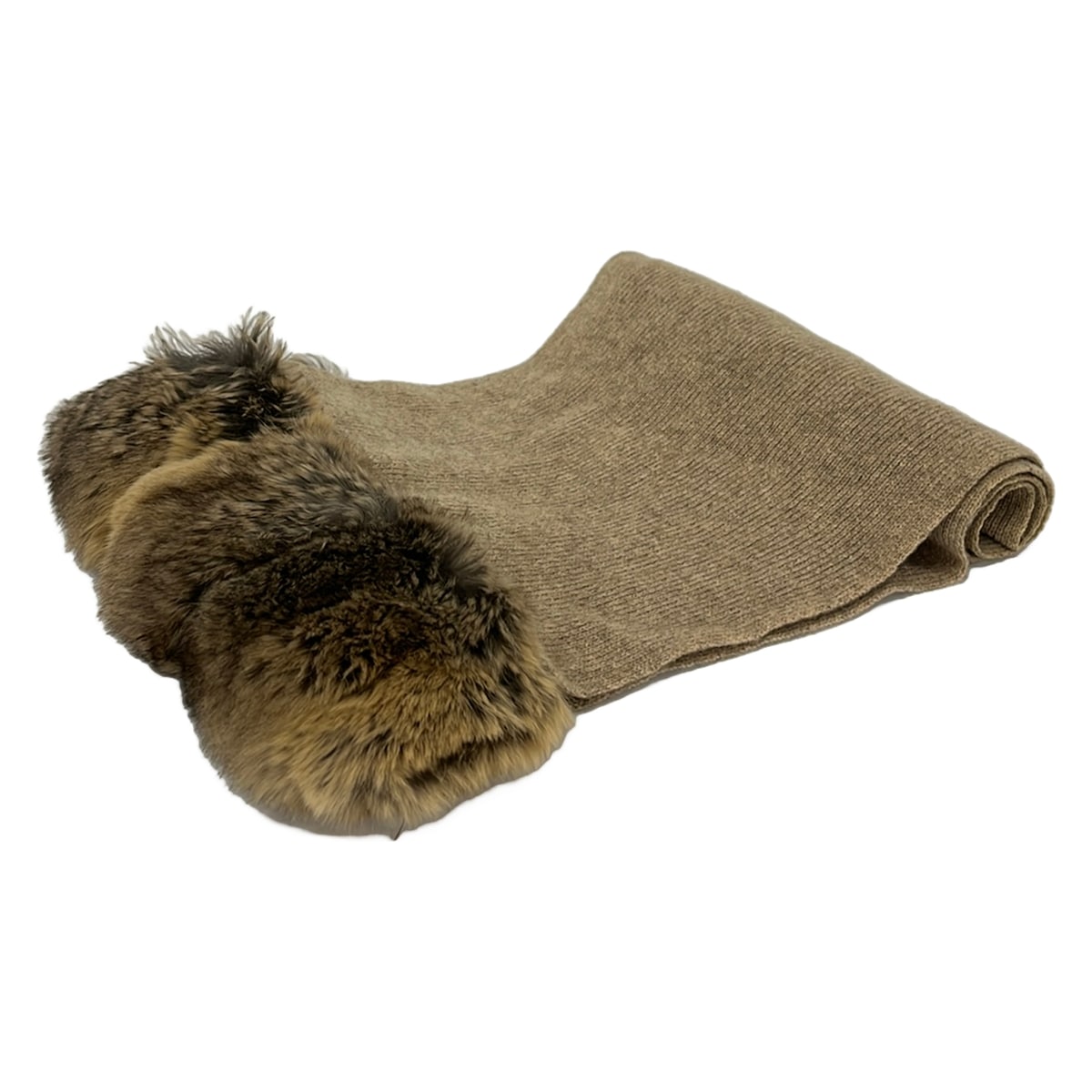 【中古】FOXEY(フォクシー) 消音装置 ベージュ×うす暗い赤銅色 カシミール
