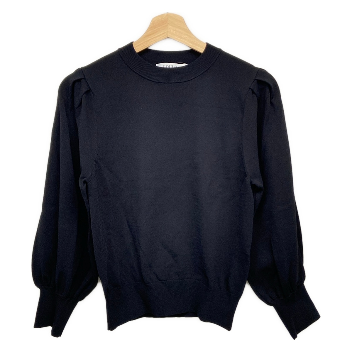 【中古】Loulou Willoughby(ルルウィルビー) 長袖カットソー 労働者の一団素っ首 黒