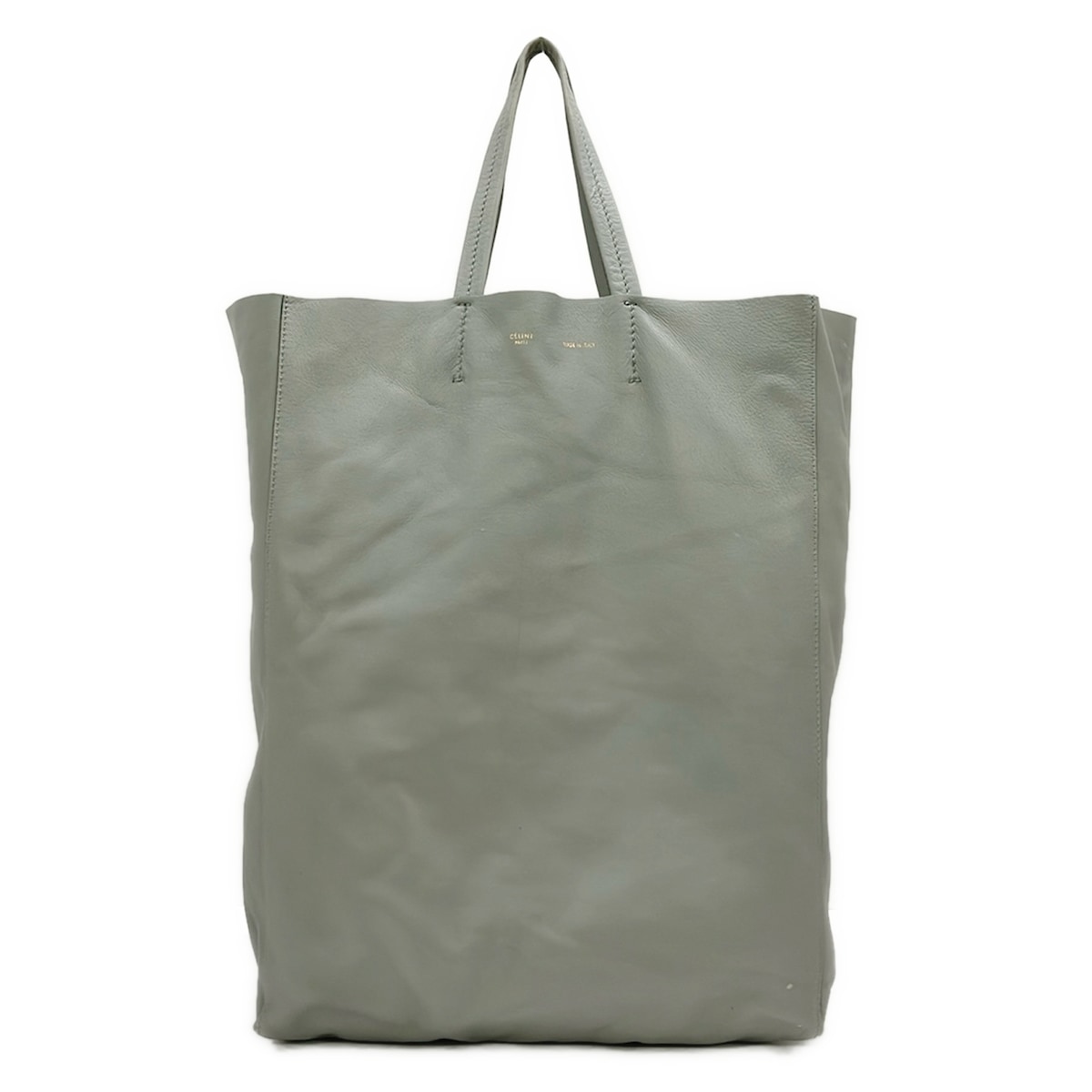 【中古】CELINE(セリーヌ) ホリゾンタルカバ トートバッグ 点火装置薄墨色 なめし革