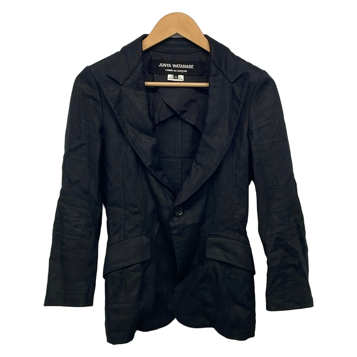 【中古】COMMEdesGARCONS JUNYA WATANABE(コムデギャルソンジュンヤワタナベ) 上衣 長袖/麻/春/秋 黒