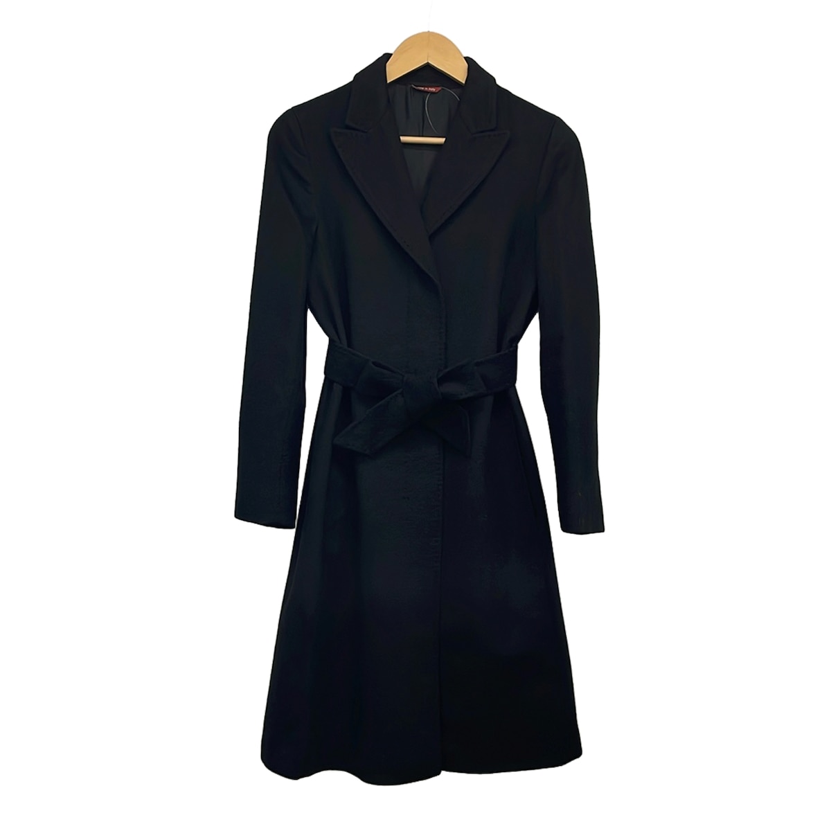 【中古】Max Mara STUDIO(マックスマーラスタジオ) 厚地の外套 カシミール/冬物 黒