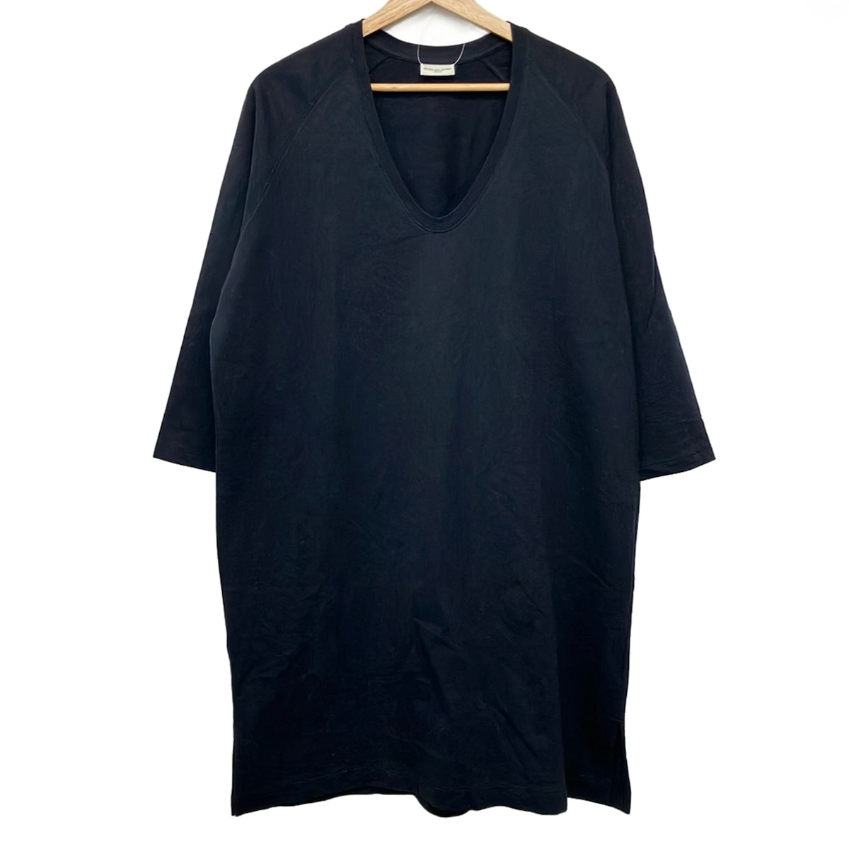 【中古】DRIES VAN NOTEN(ドリスヴァンノッテン) 衣裳 Vのど首/長袖/ひざ丈 ダークネイビー