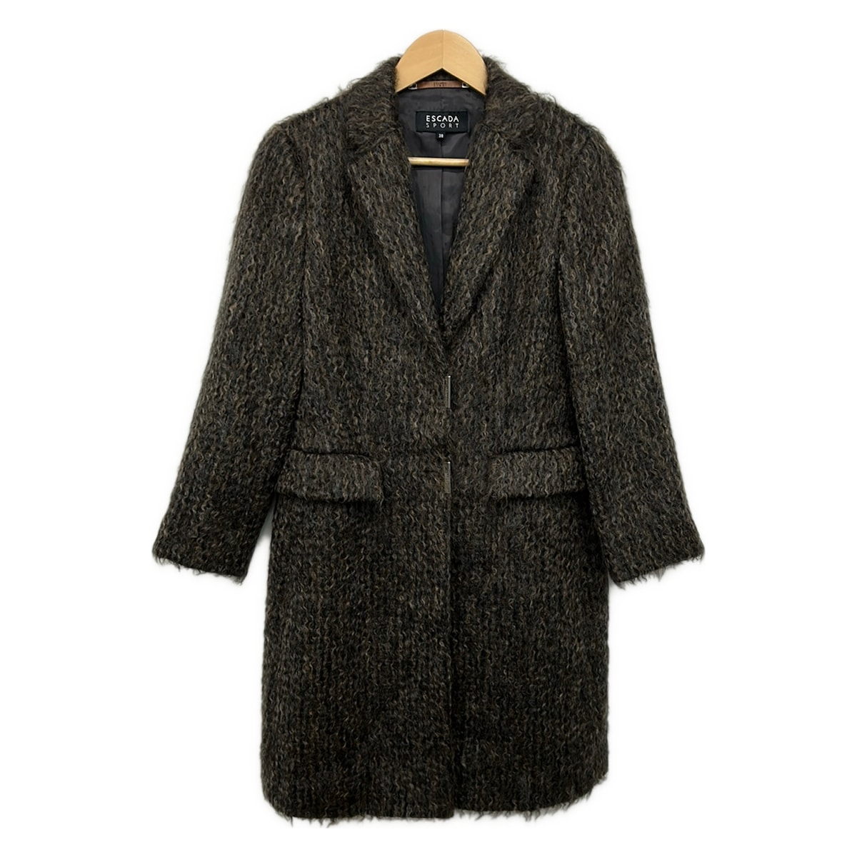 【新着】【中古】ESCADA SPORT(エスカーダスポート) 厚地の外套 長袖/秋/冬 赤銅色×薄墨色×ともし火赤銅色