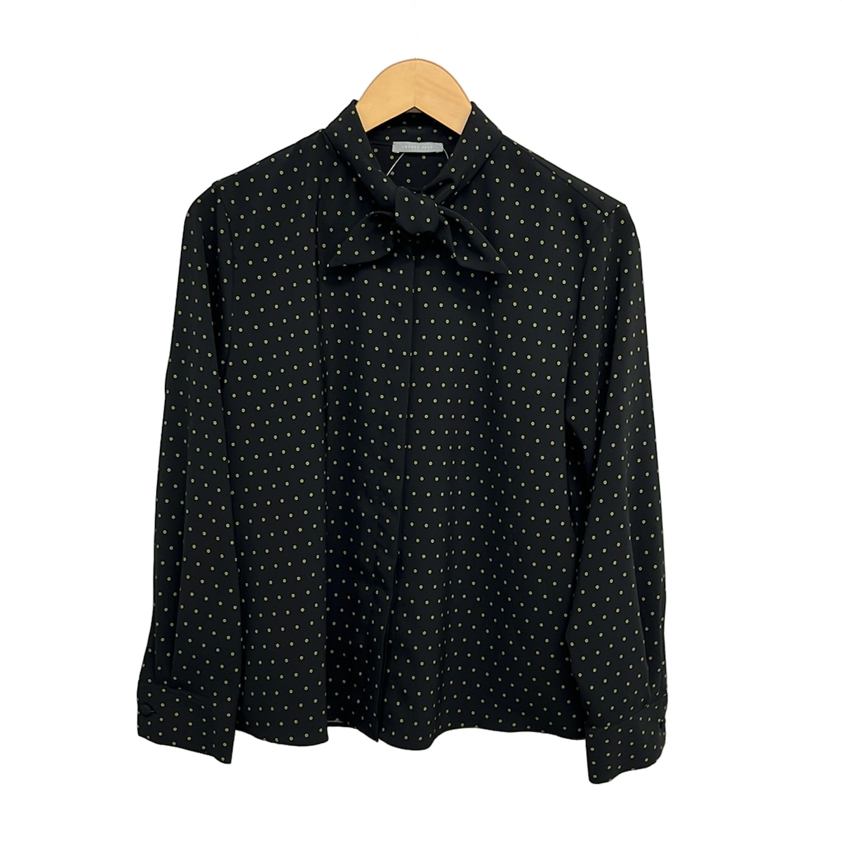 【中古】theory luxe(セオリーリュクス) 長袖プルオーバートップ 点点柄/洋弓タイ王国 黒×黄色緑であること