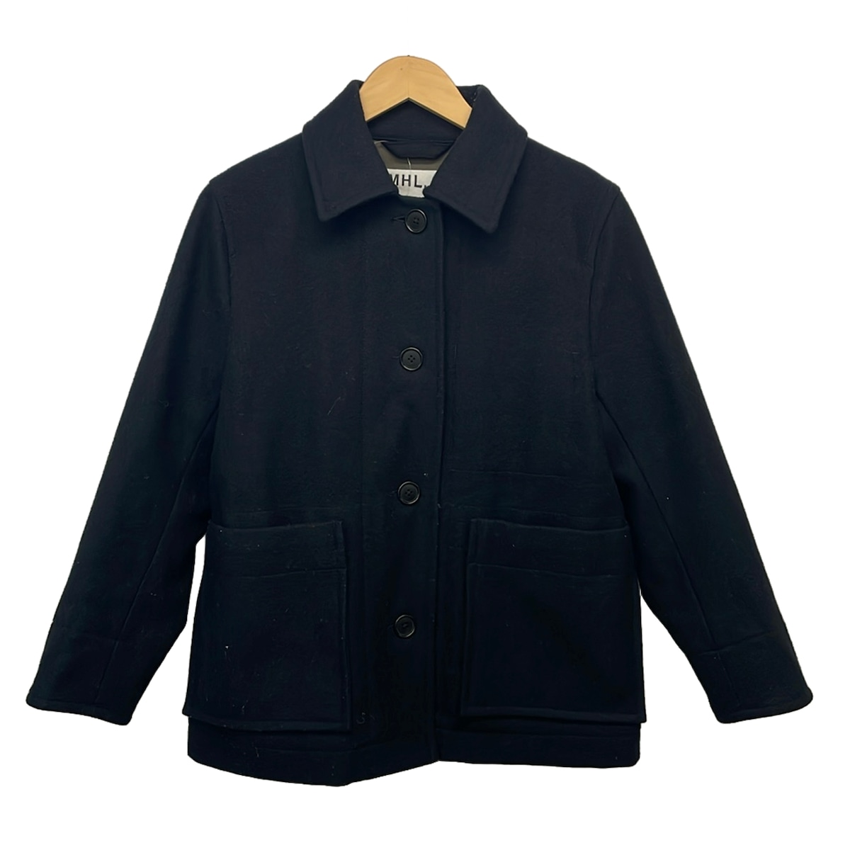 【新着】【中古】MHL.(エムエイチエル) 厚地の外套 長袖/秋/冬 ダークネイビー