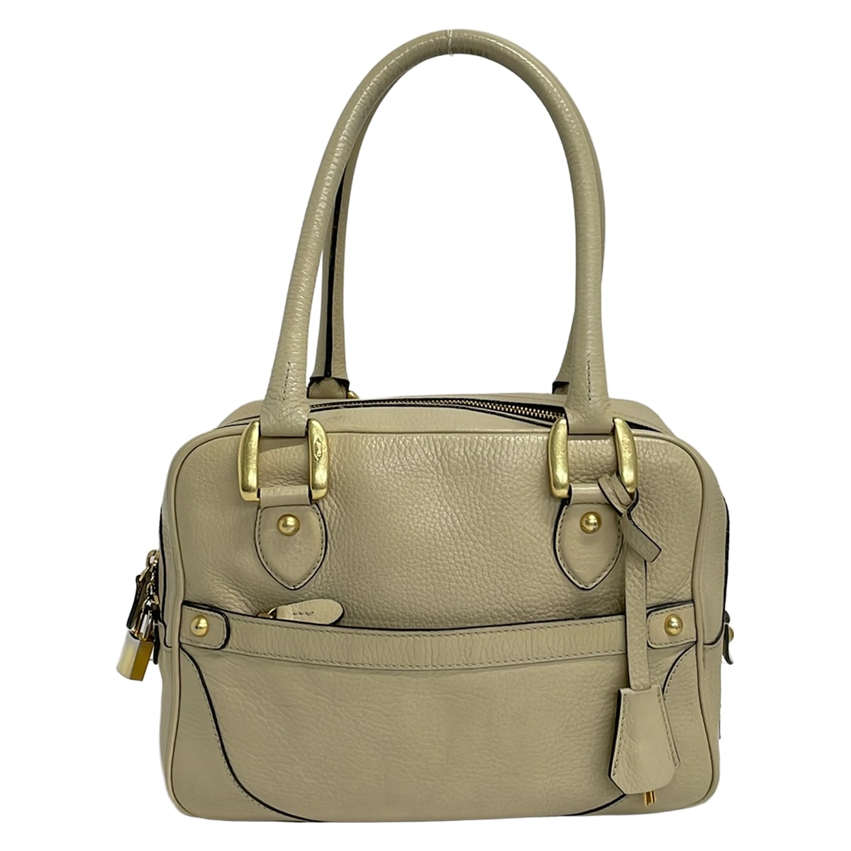 【新着】【中古】J\u0026MDavidson(ジェイ\u0026エムデヴィッドソン) ハンドバック ベージュ なめし革