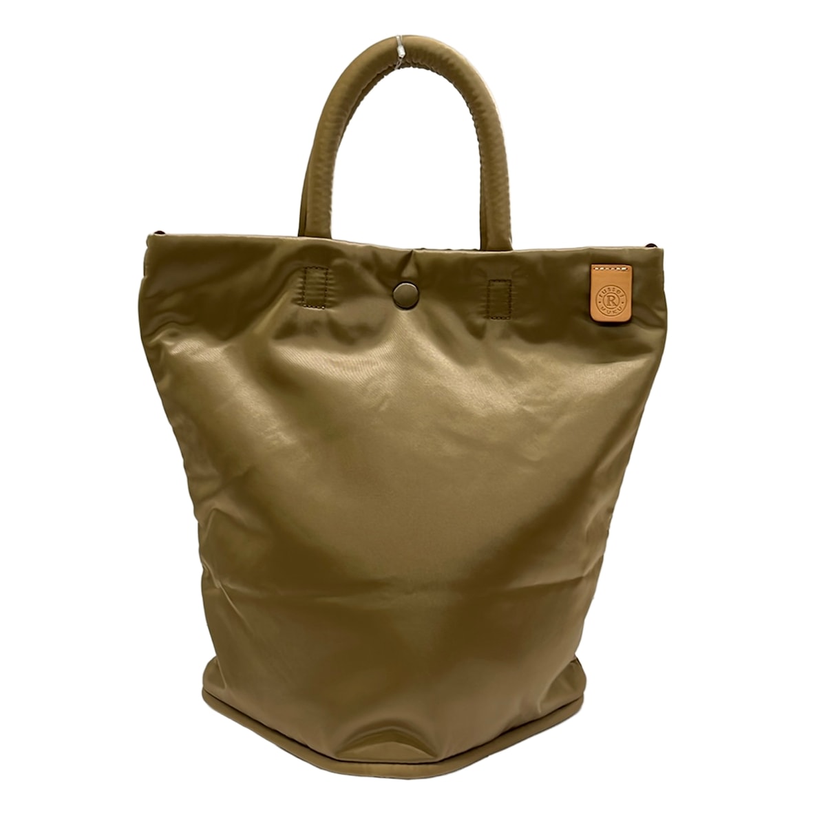 【中古】russet(ラシット) トートバッグ ともし火赤銅色×ベージュ なめし革