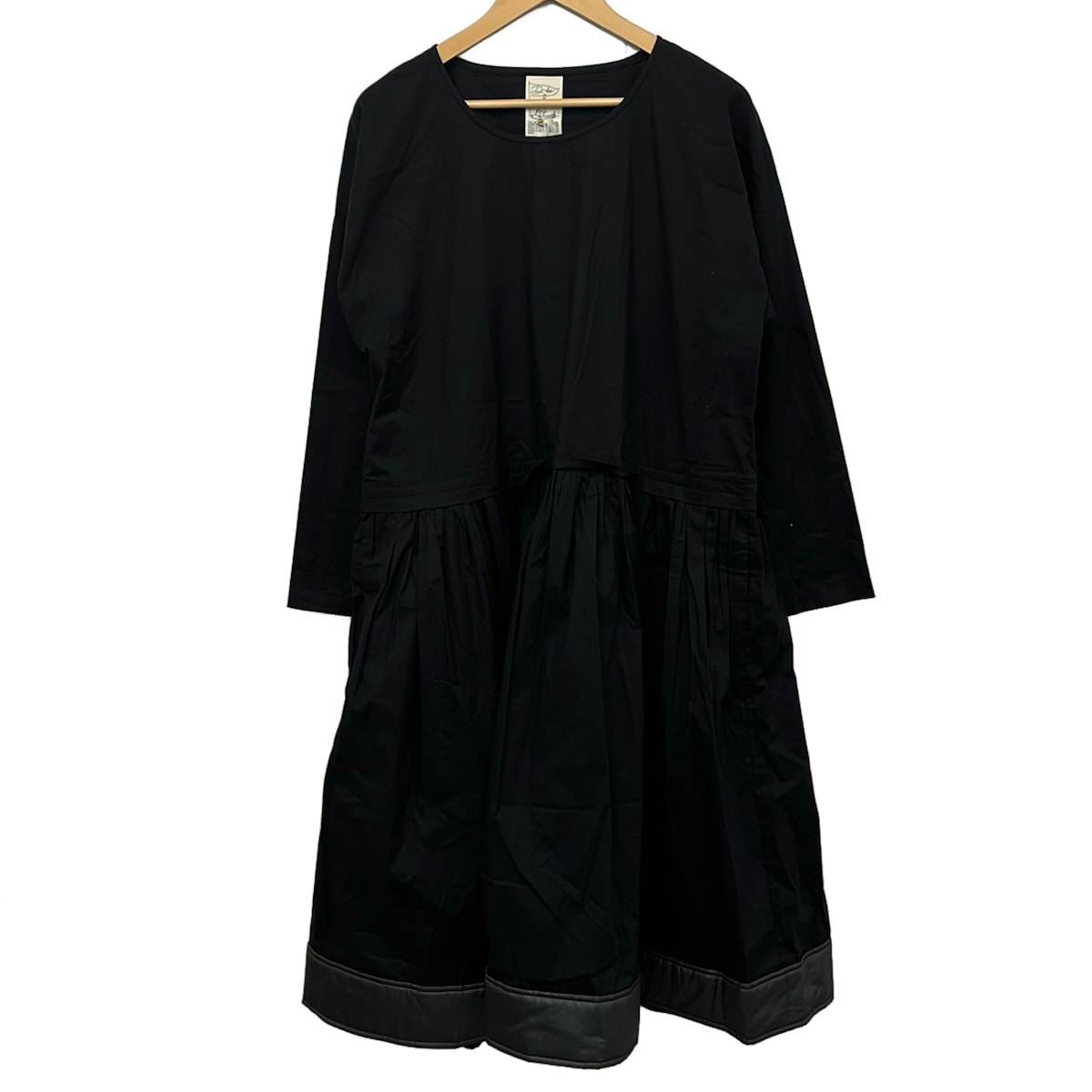 【中古】D-due H.P.FRANCE(デ・ドゥエ アッシュ・ペー・フランス) 衣装 長袖/マキシ丈 黒×薄墨色