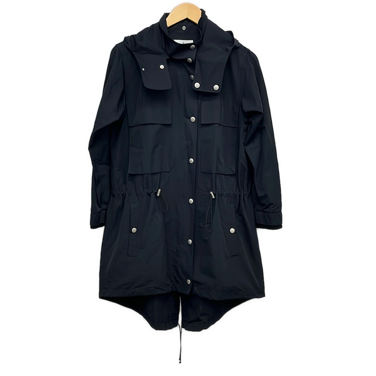 【中古】STRASBURGO(ストラスブルゴ) 厚地の外套 七分袖/ジップアップ/春/秋 黒