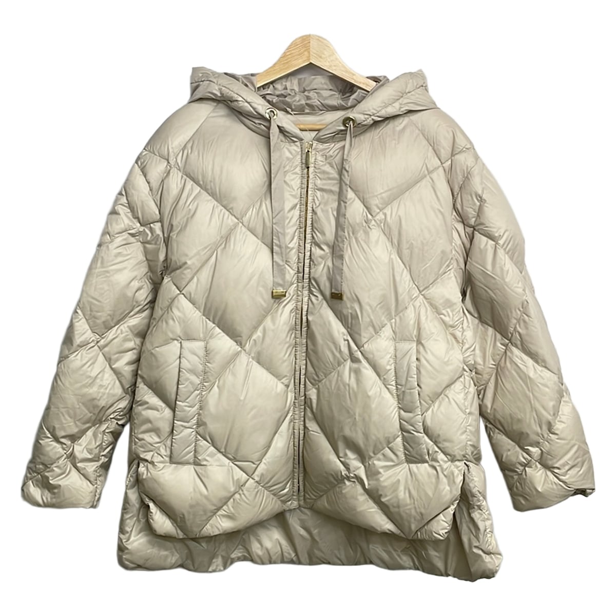 【中古】Max Mara(マックスマーラ) TREMME(トレメ) 落ちこむ上衣 長袖/The Cube./キルティング/冬 点火装置ベージュ
