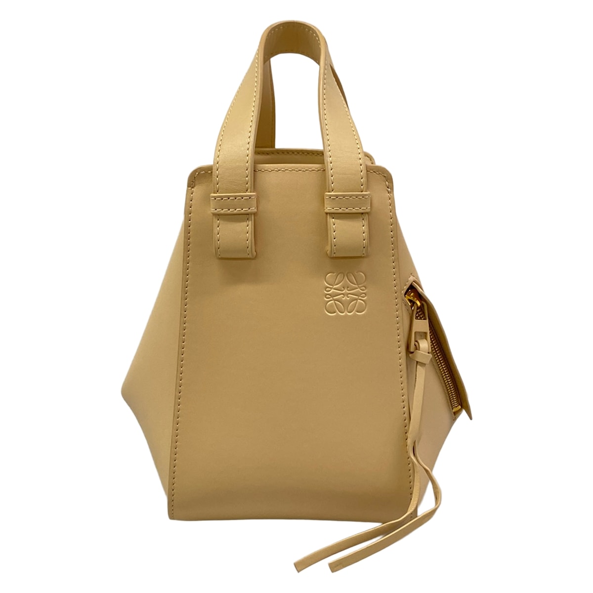 【新着】【中古】LOEWE(ロエベ) ハンモックバッグコンパクト ハンドバック ベージュ