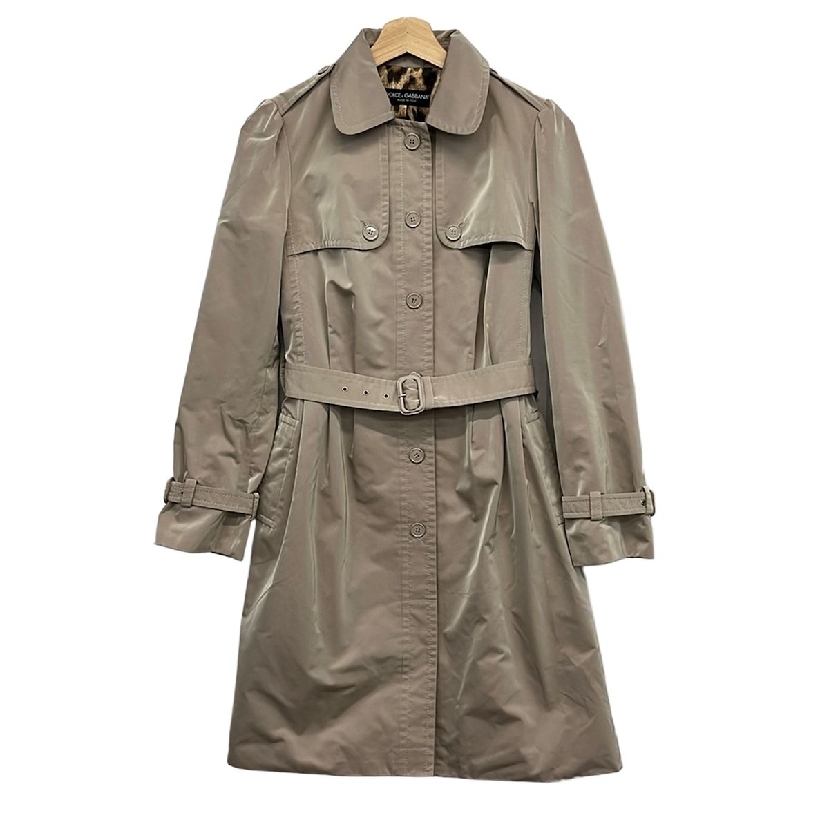 【中古】DOLCE\u0026GABBANA(ドルチェアンドガッバーナ) 厚地の外套 長袖/春/秋 薄墨色ベージュ