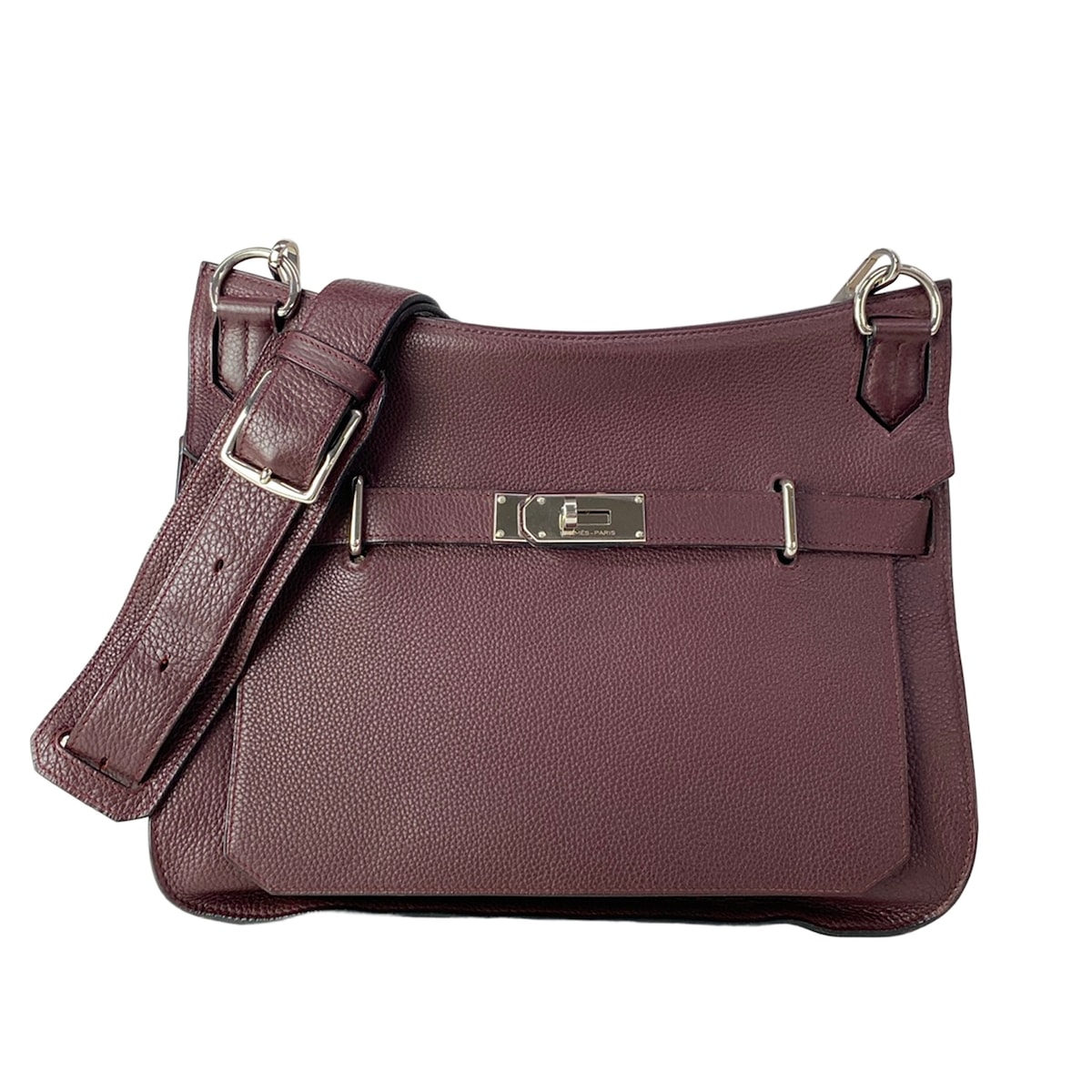 【中古】HERMES(エルメス) ジプシエール34 ショルダーバッグ しろがね色金具 干し李