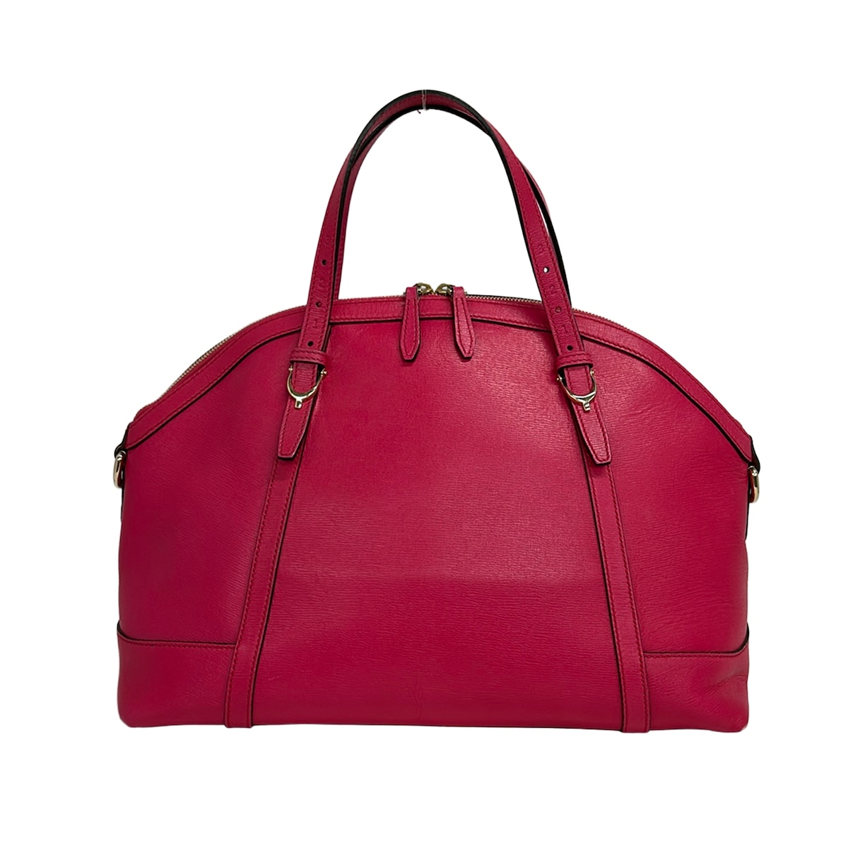 【中古】GUCCI(グッチ) ニース ハンドバック サクラ色 なめし革