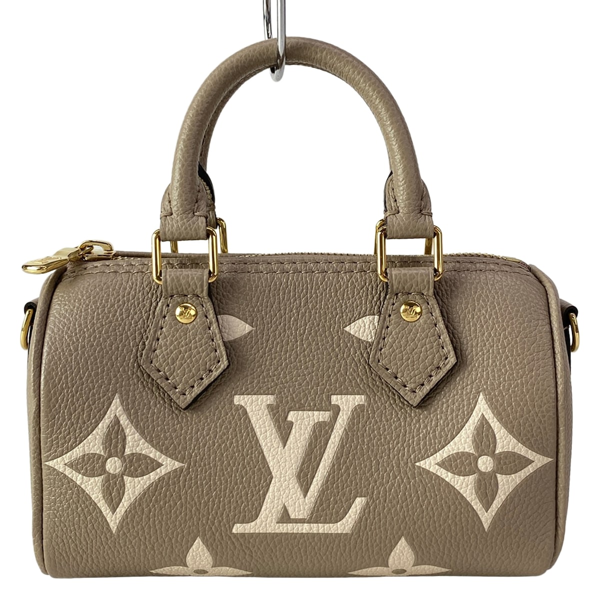 【中古】LOUIS VUITTON(ルイヴィトン) ナノスピーディ ハンドバック トゥルトレールクレーム なめし革、牛皮