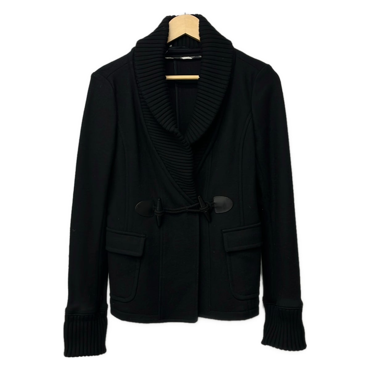 【中古】Burberry LONDON(バーバリーロンドン) ダッフルコート 長袖/遊撃手丈/秋/冬 黒